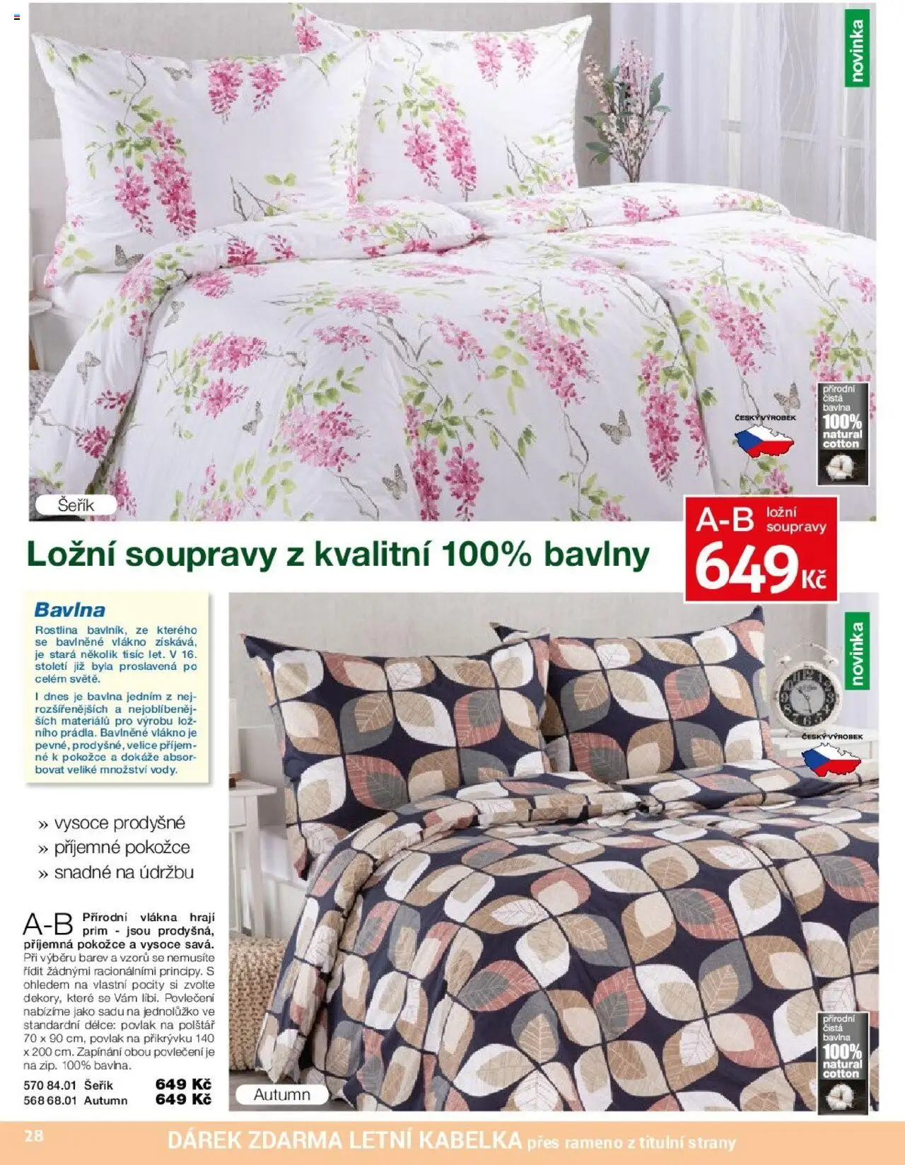 Decodoma katalog Léto 2025 od 17.04.2025 | Strana: 28 | Produkty: Kabelka, Povlak na polštář, Povlečení, Polštář