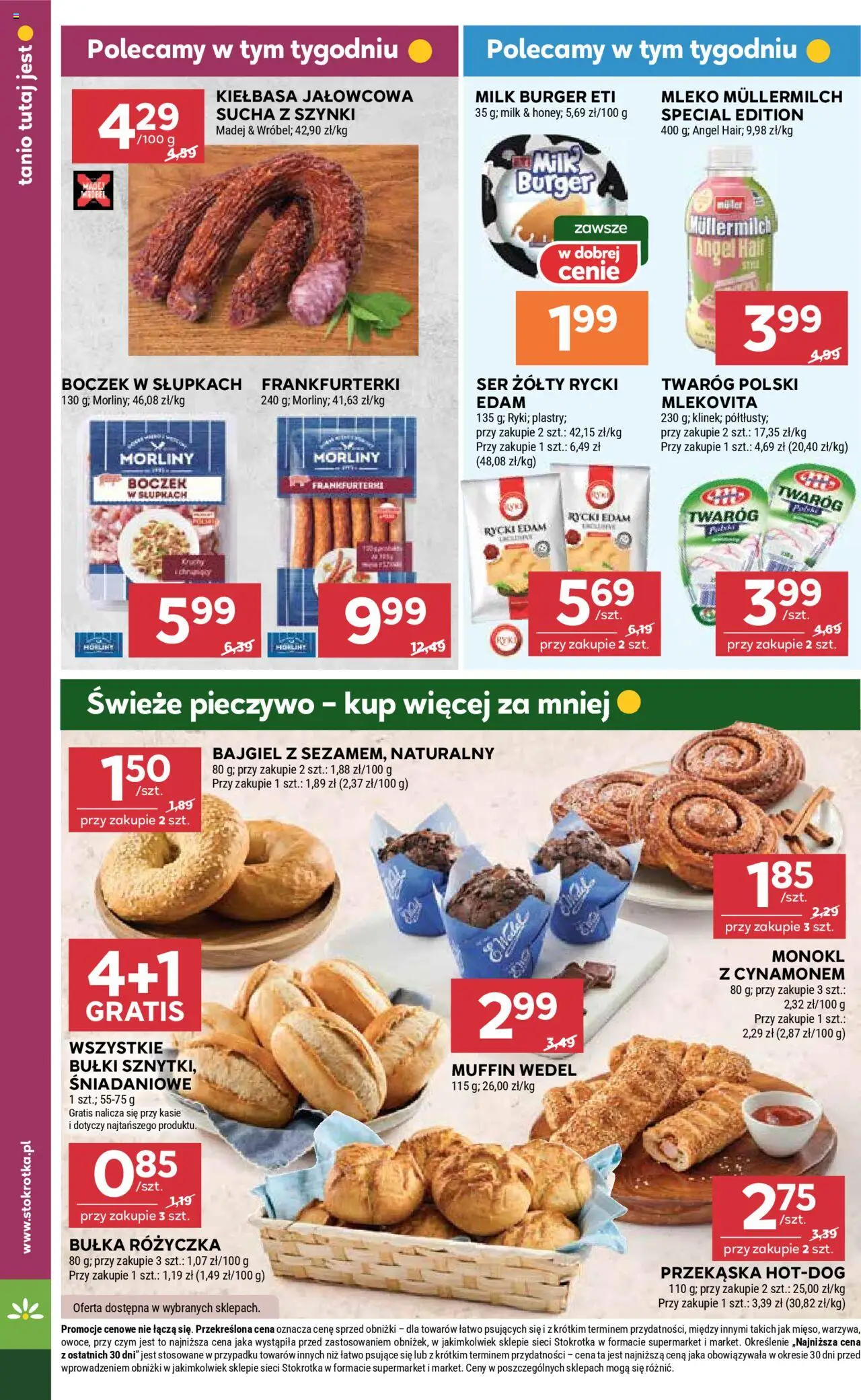 Stokrotka Gazetka od 11.09.2025 | Strona: 14 | Produkty: Pieczywo, Ser żółty, Frankfurterki, Bułka