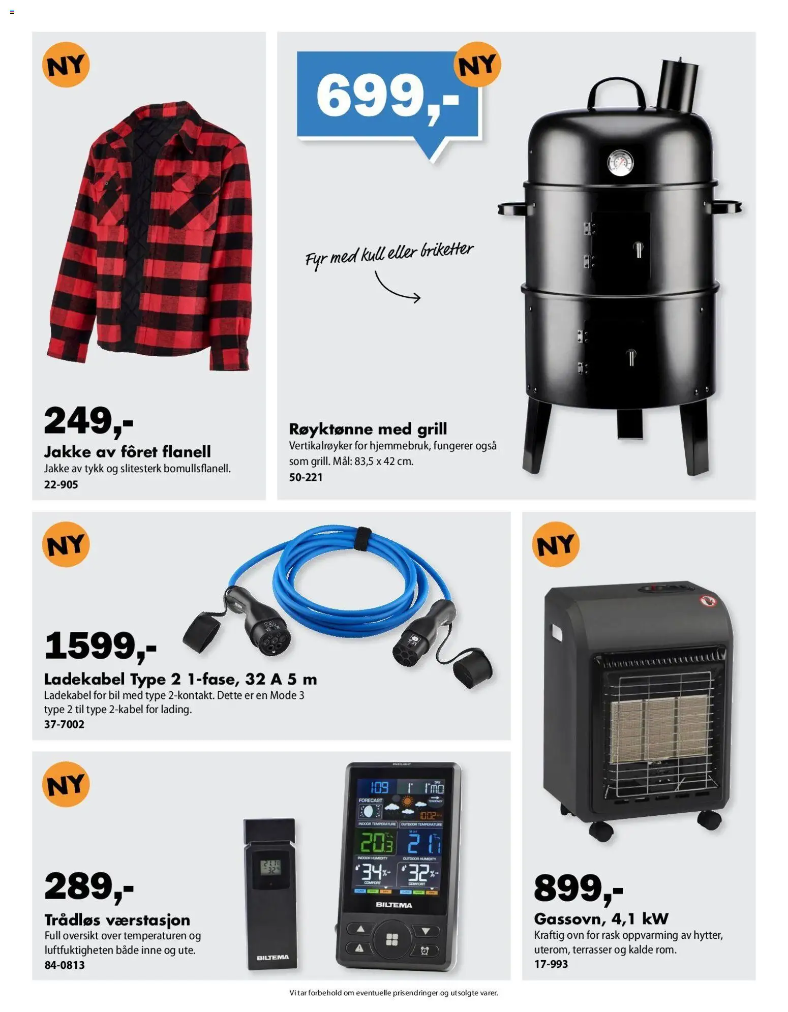 {H1} | Side: 7 | Produkter: Værstasjon, Ovn, Grill, Bar heater