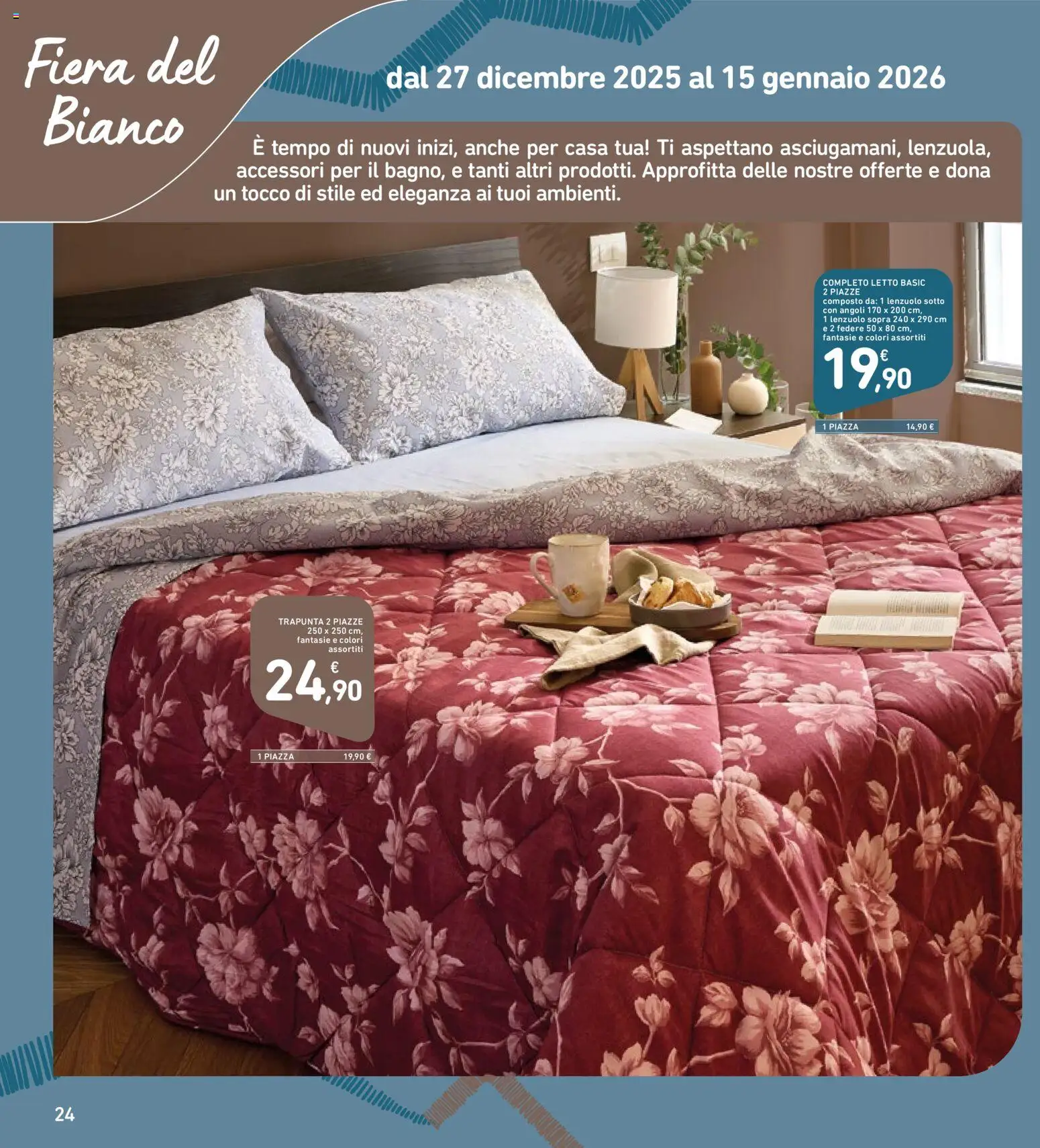 Volantino Spazio Conad del 22.12.2025 | Pagina: 24 | Prodotti: Trapunta, Letto