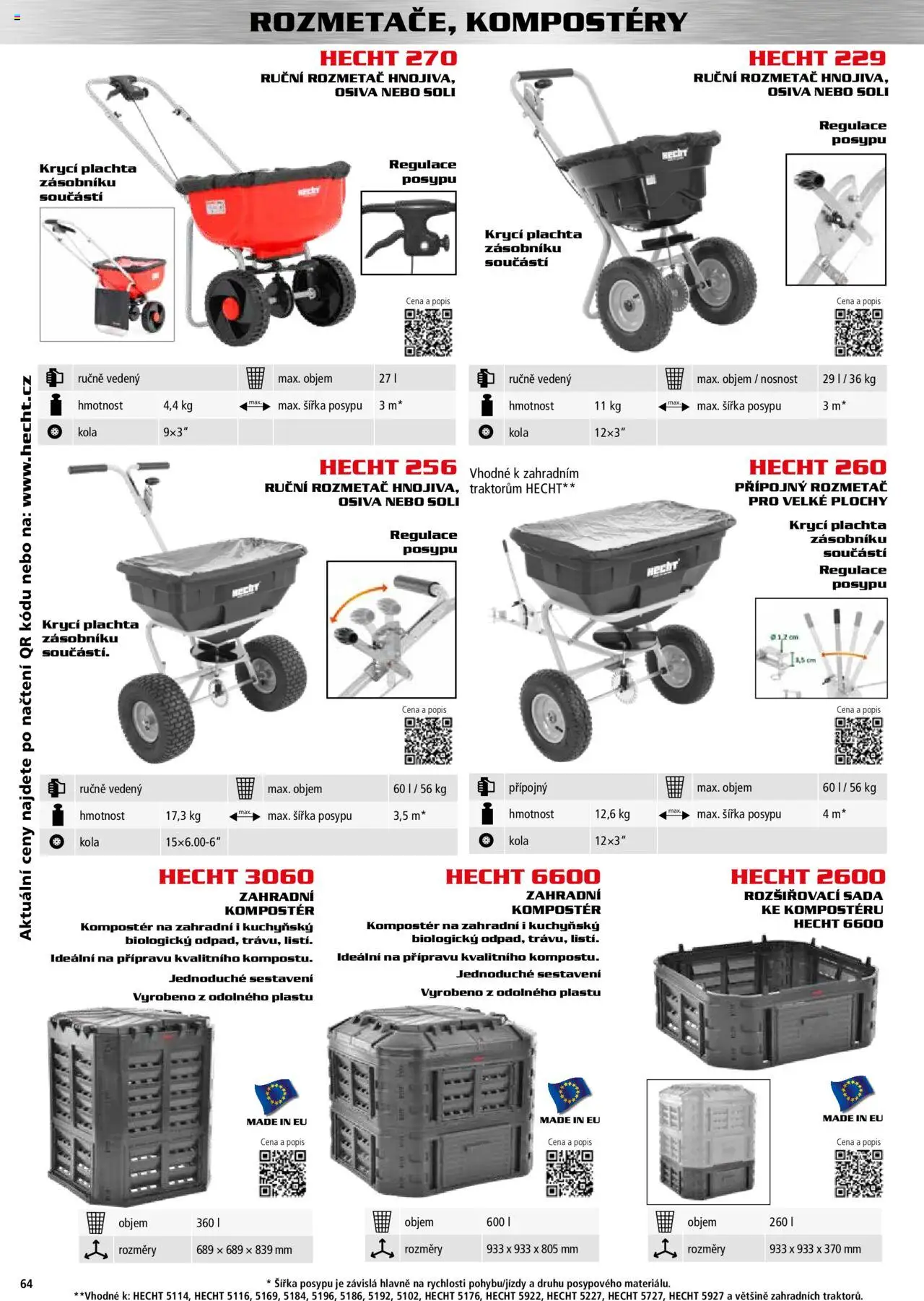 Hecht katalog - Podzim - zima 2025 od 01.09.2025 | Strana: 64 | Produkty: Kompostér, Hecht, Kola, Plachta