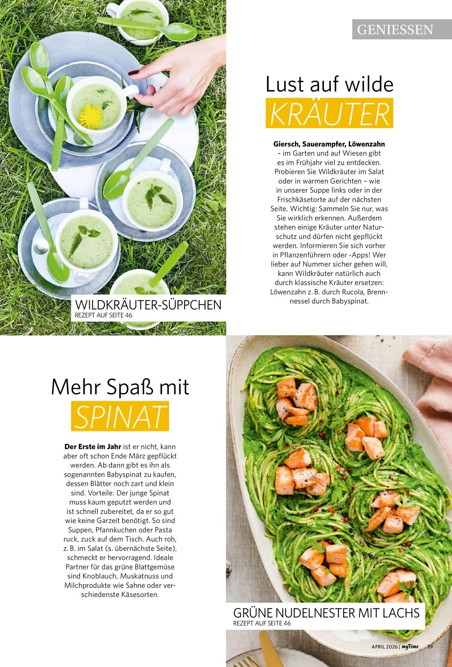 Famila Nordwest myTime April 2026 – gültig ab 01.04.2026 | Seite: 39 | Produkte: Lachs, Pasta, Sahne, Salat