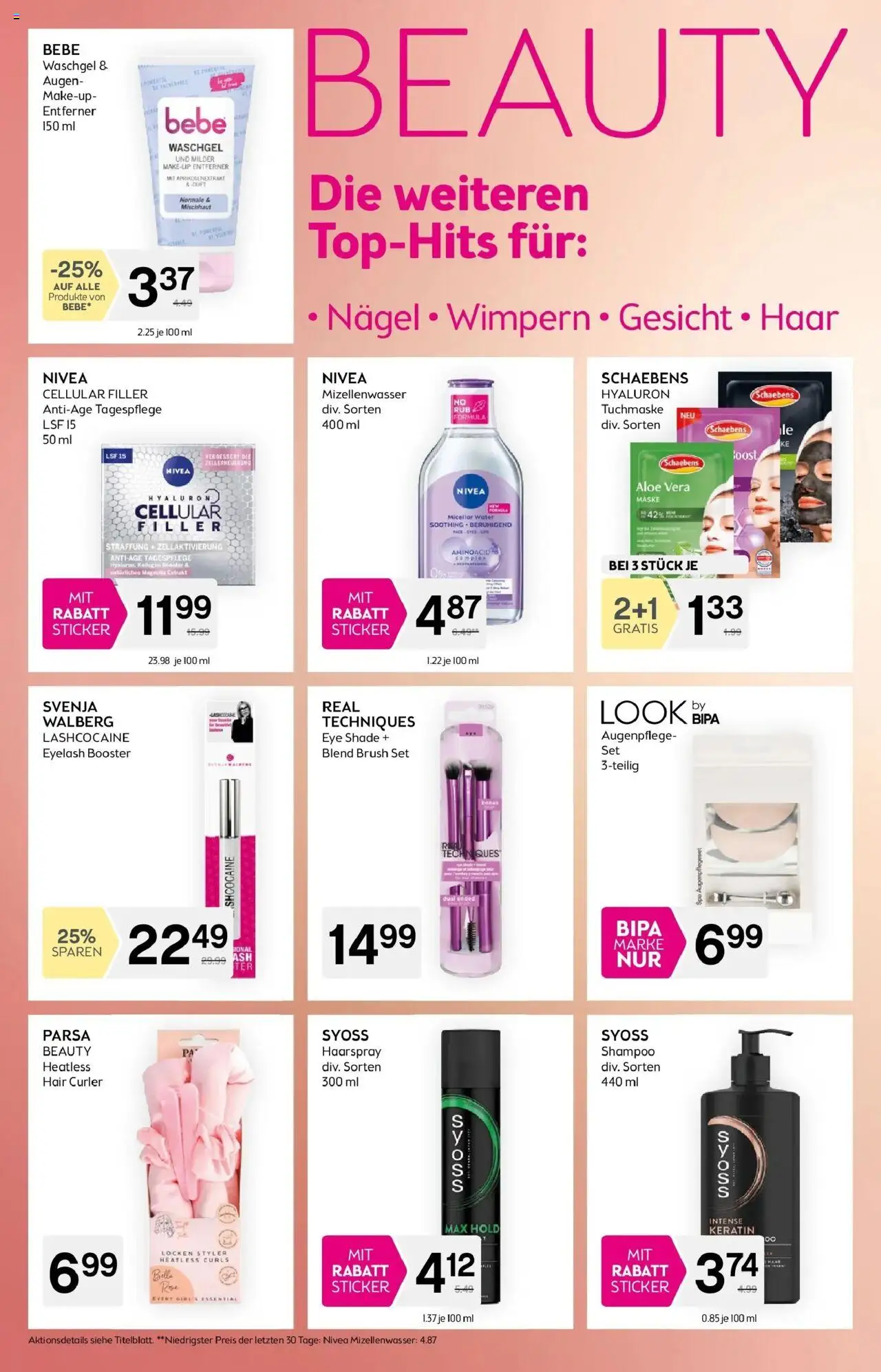 Bipa Eisenstadt gültig ab 09.10.2025 | Seite: 4 | Produkte: Shampoo, Haarspray, Maske, Mizellenwasser