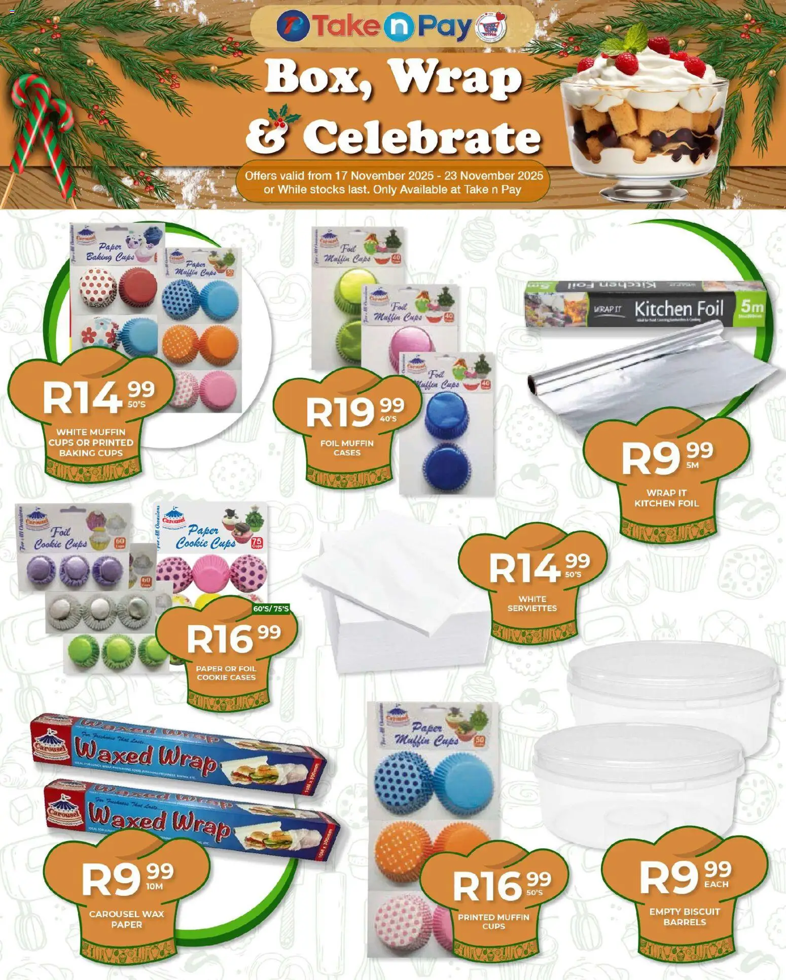 New Take n Pay catalogue – valid from 17.11.2025 | Page: 7 | Products: Wax, Paper