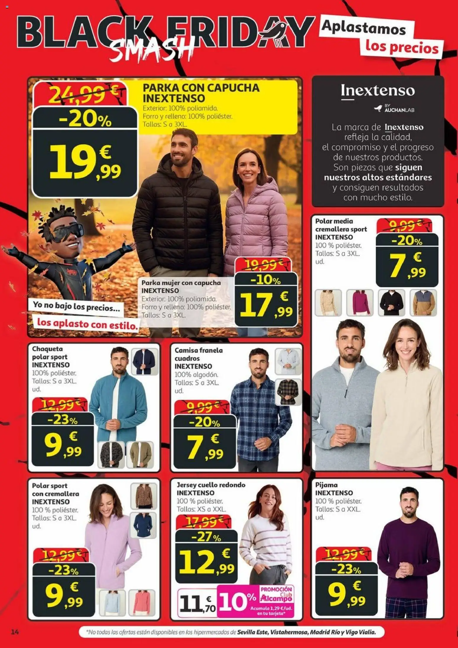 Alcampo - Black Friday │ válido desde el 06.11.2025 | Página: 14 | Productos: Camisa, Chaqueta, Pijama
