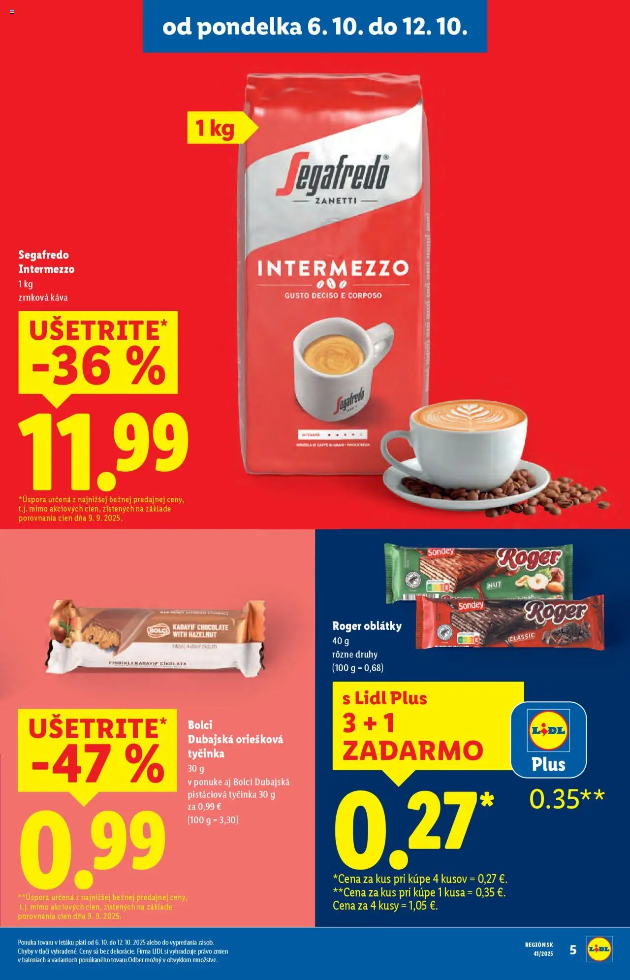 Nové Lidl akcie – leták je platný od 09.10.2025 | Strana: 6 | Produkty: Káva, Zrnková káva