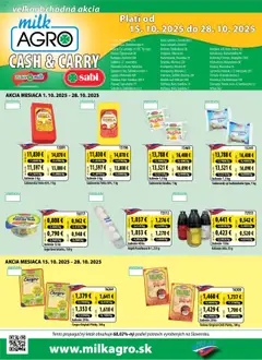 Milk Agro leták platný od 15.10.2025