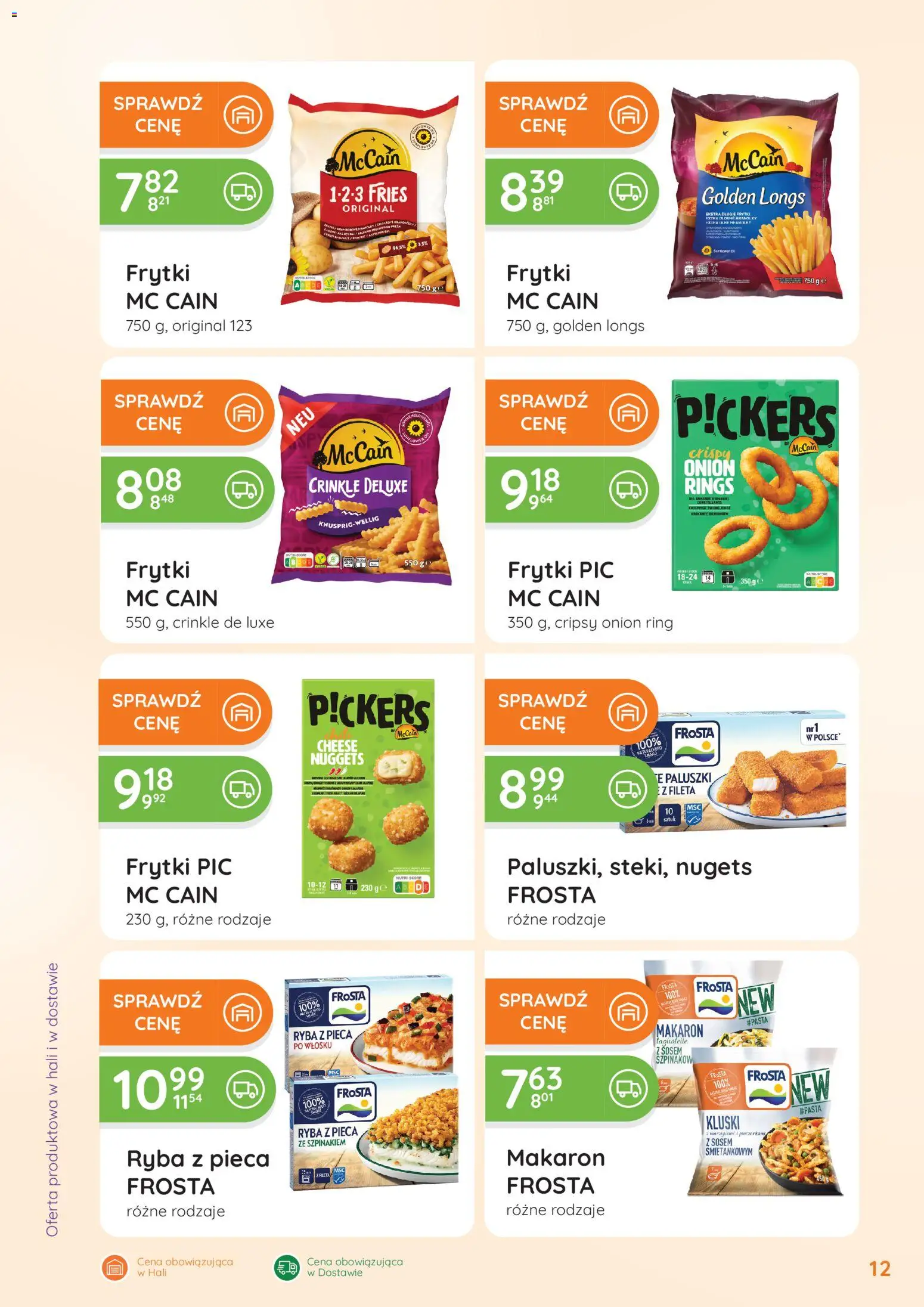Eurocash Gazetka - Oferta Handlowa od 09.02.2026 | Strona: 12 | Produkty: Paluszki, Nuggets, Tagliatelle, Frytki