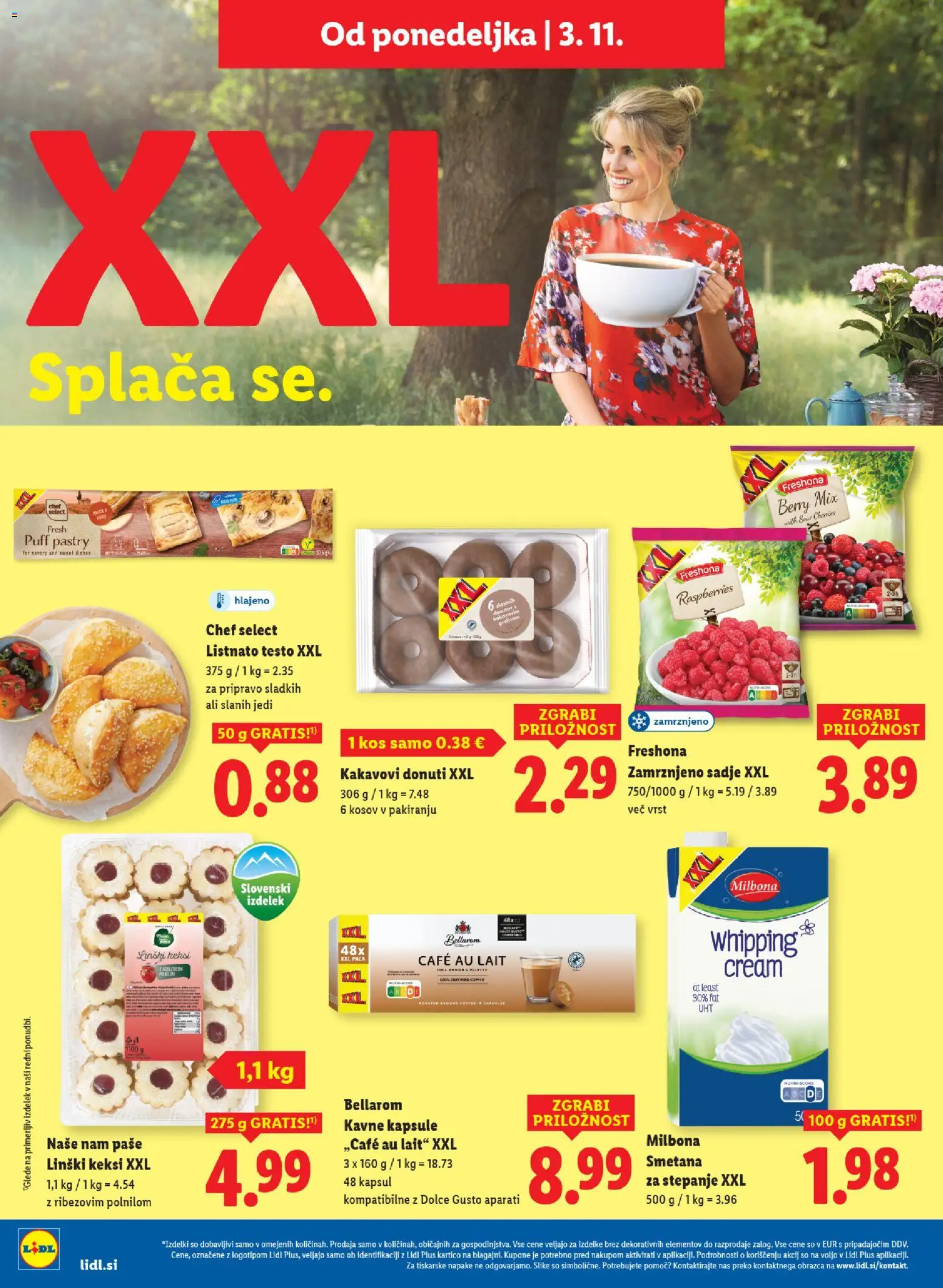 Novi Lidl katalog ponudbe – veljaven od 29.10.2025 | Stran: 46 | Izdelki: Keksi, Kos, Smetana, Sadje