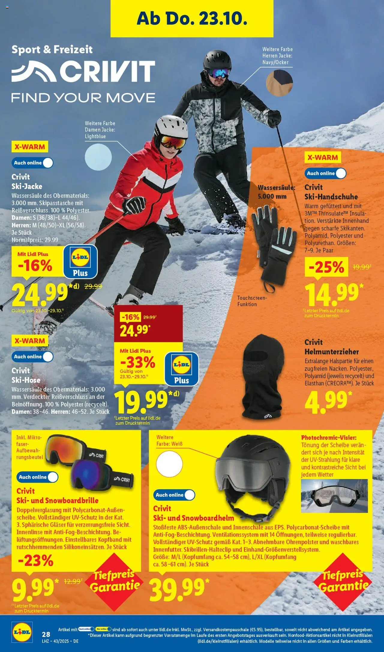 Lidl Prospekt Kornwestheim – gültig ab 20.10.2025 | Seite: 42 | Produkte: Ski, Jacke