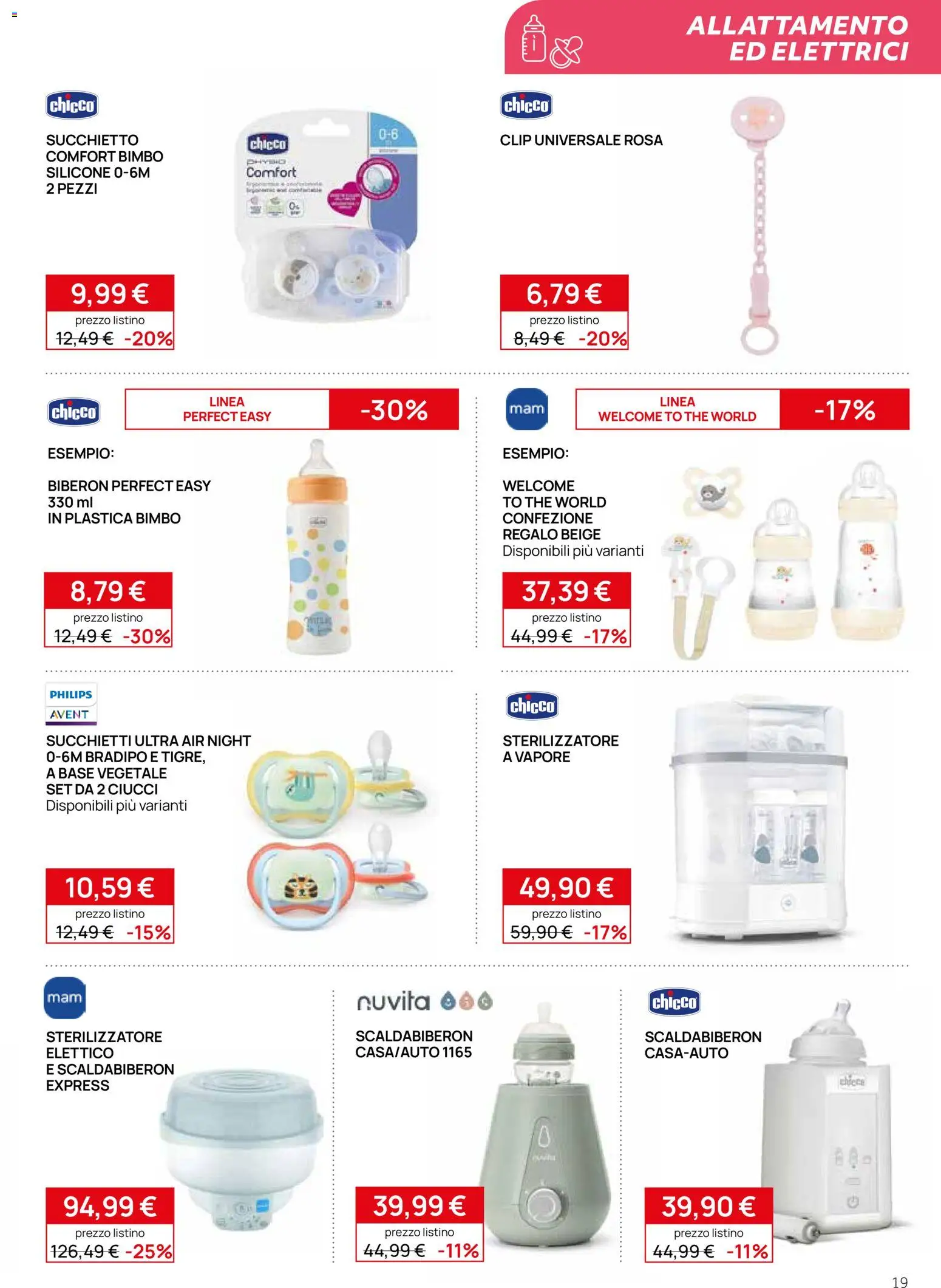 Volantino Prenatal del 17.04.2026 | Pagina: 19 | Prodotti: The, Biberon, Silicone