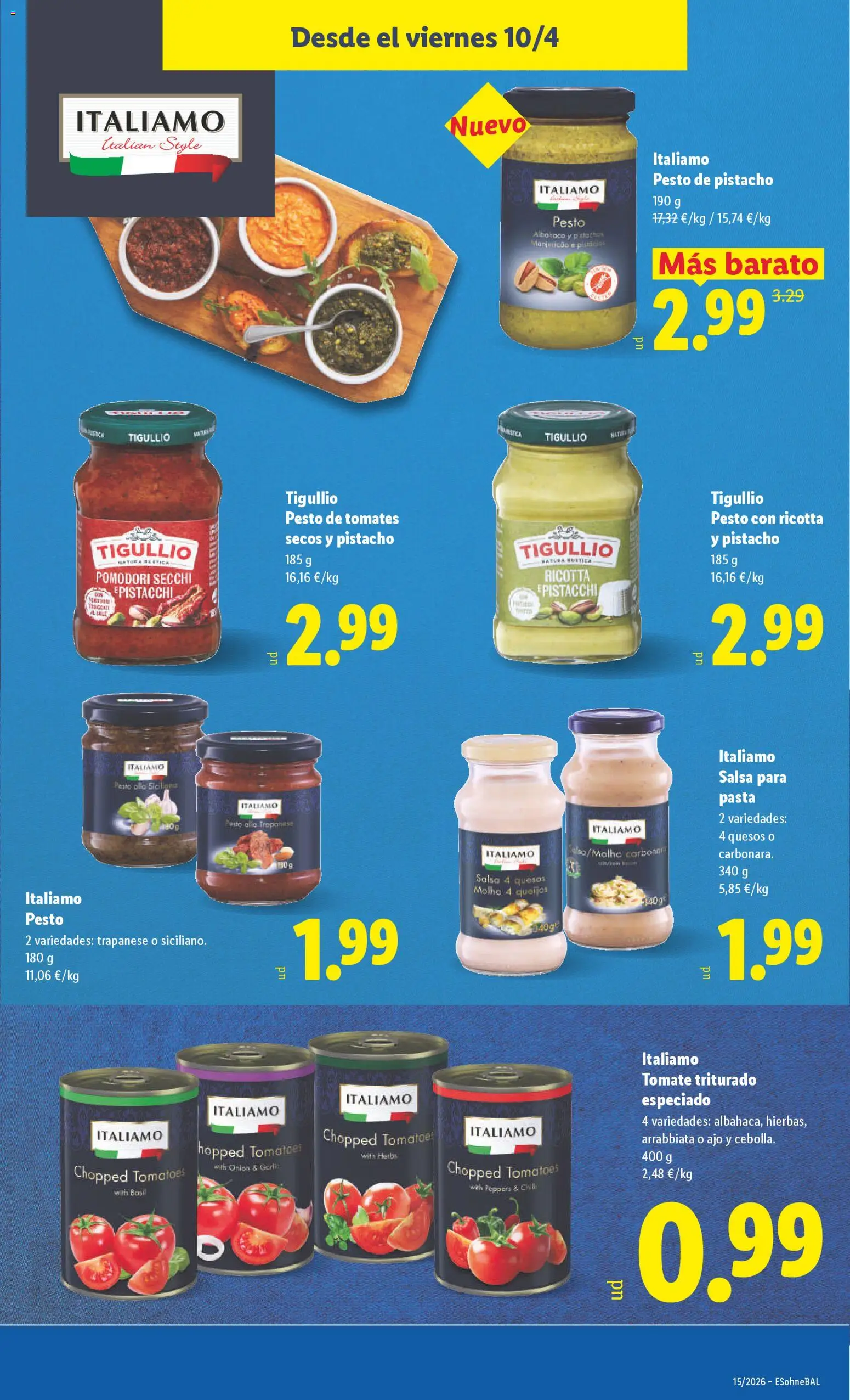 Lidl folleto │ válido desde el 06.04.2026 | Página: 41 | Productos: Tomates, Pasta, Παγωμένο τσάι, Tomate triturado