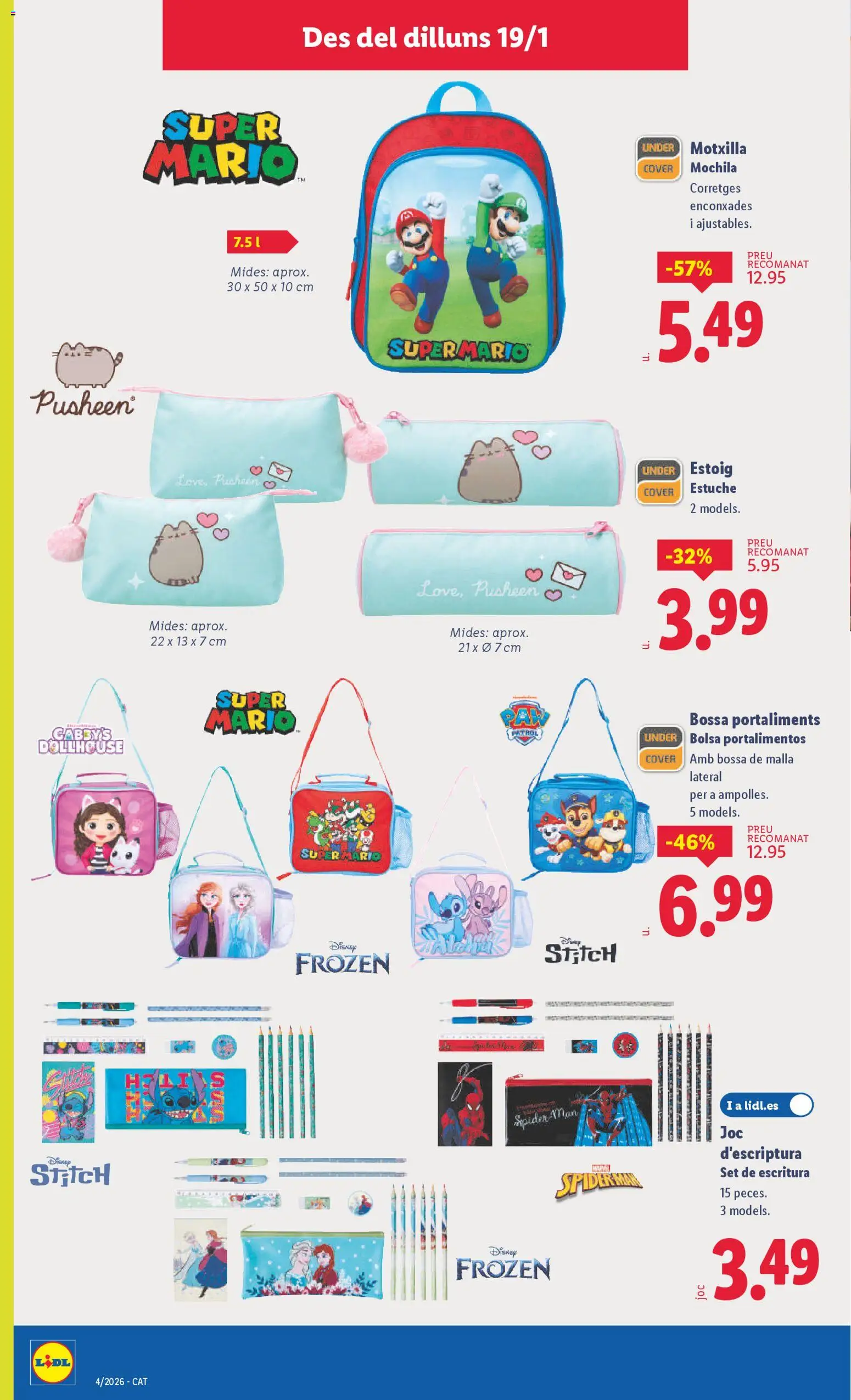 Lidl folleto de bazar │ válido desde el 19.01.2026 | Página: 20 | Productos: Mochila, Bolsa