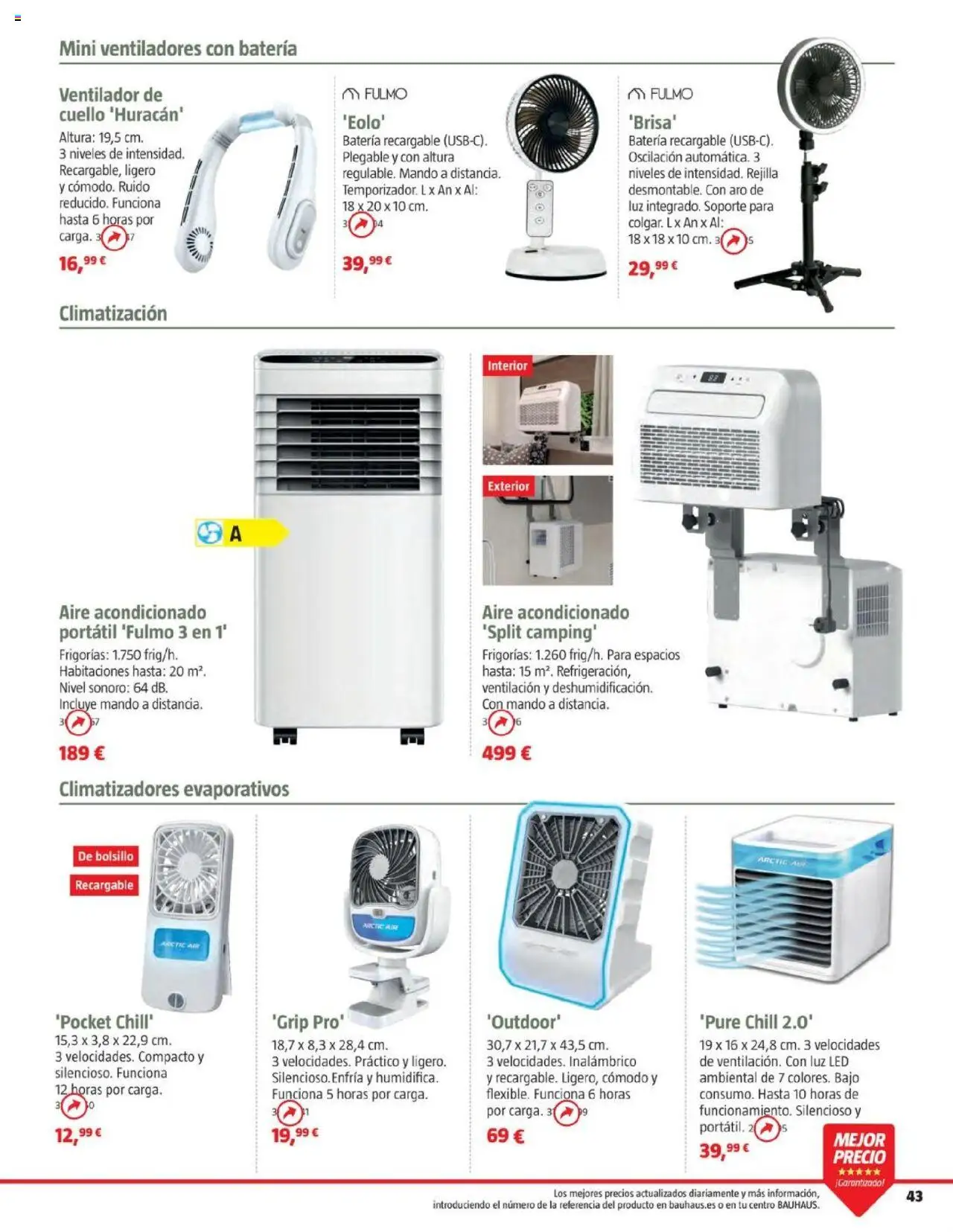 Bauhaus - Camping │ válido desde el 19.05.2025 | Página: 43 | Productos: Aire acondicionado, Ventilador, Batería