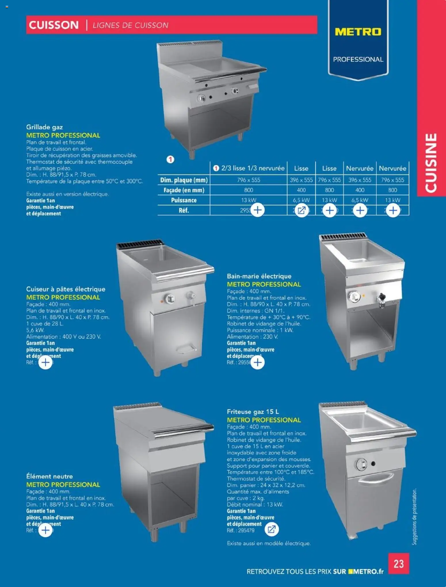 {H1} | Page: 23 | Produits: Robinet, Friteuse, Cuiseur, Pâtes