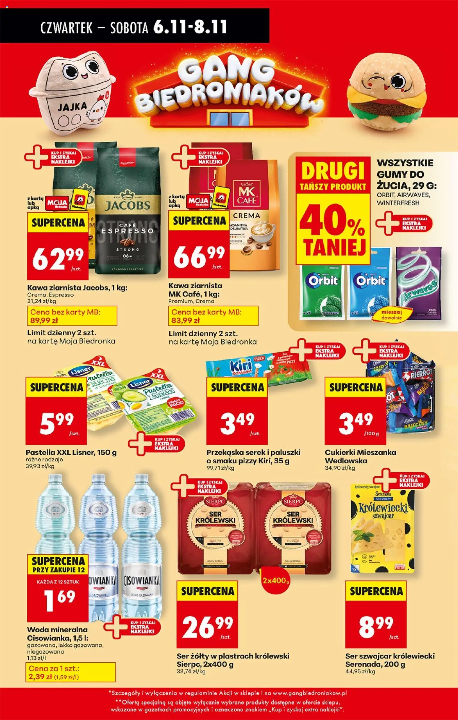 Biedronka gazetka - Oferta w tym tygodniu od 06.11.2025 | Strona: 44 | Produkty: Karta, Paluszki, Kawa, Woda