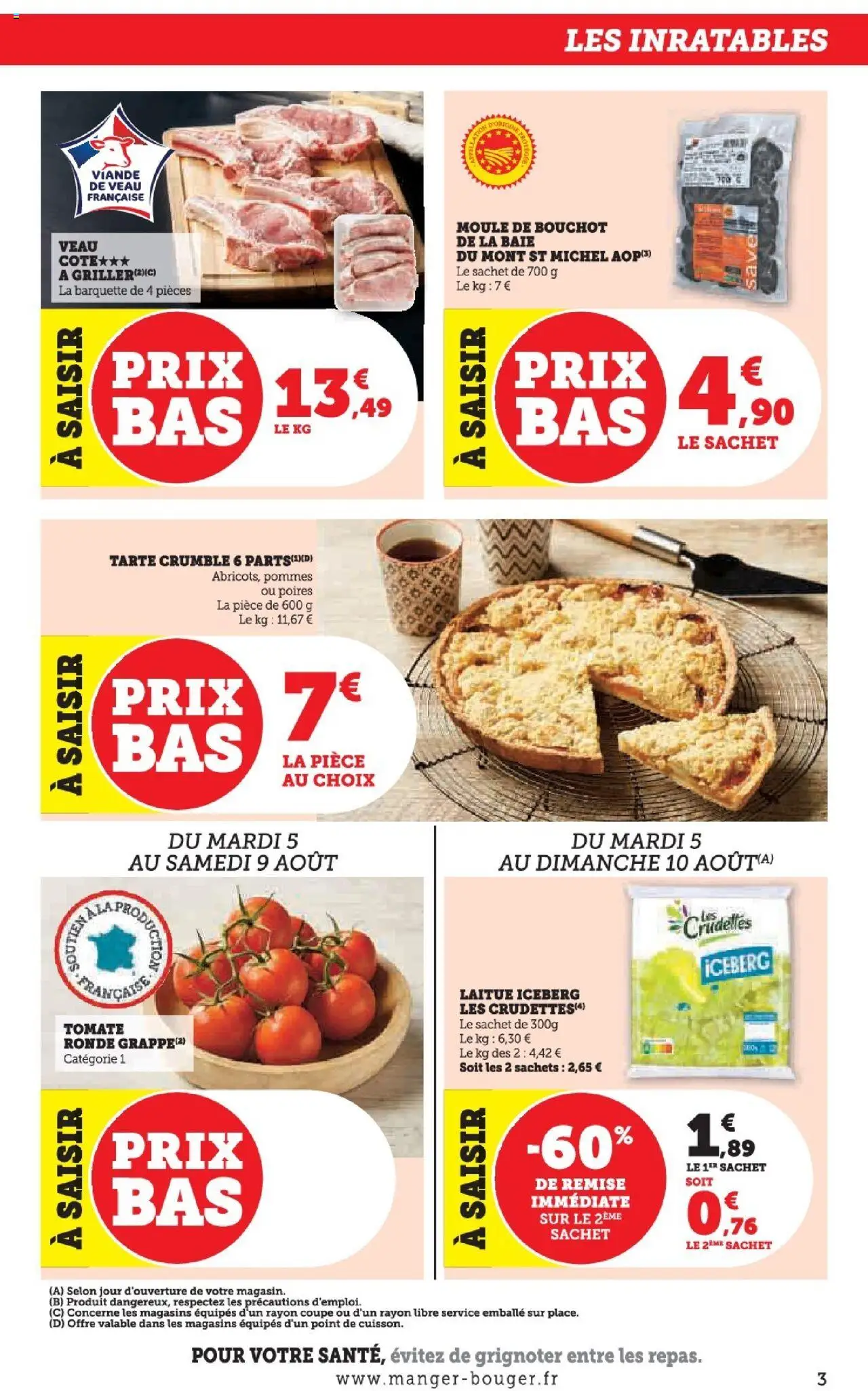  | Page: 3 | Produits: Laitue, Viande, Pommes