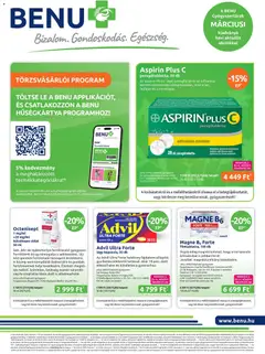 BENU Gyógyszertárak akciós újság - amely érvényes a következő dátumtól: 01.03.2026