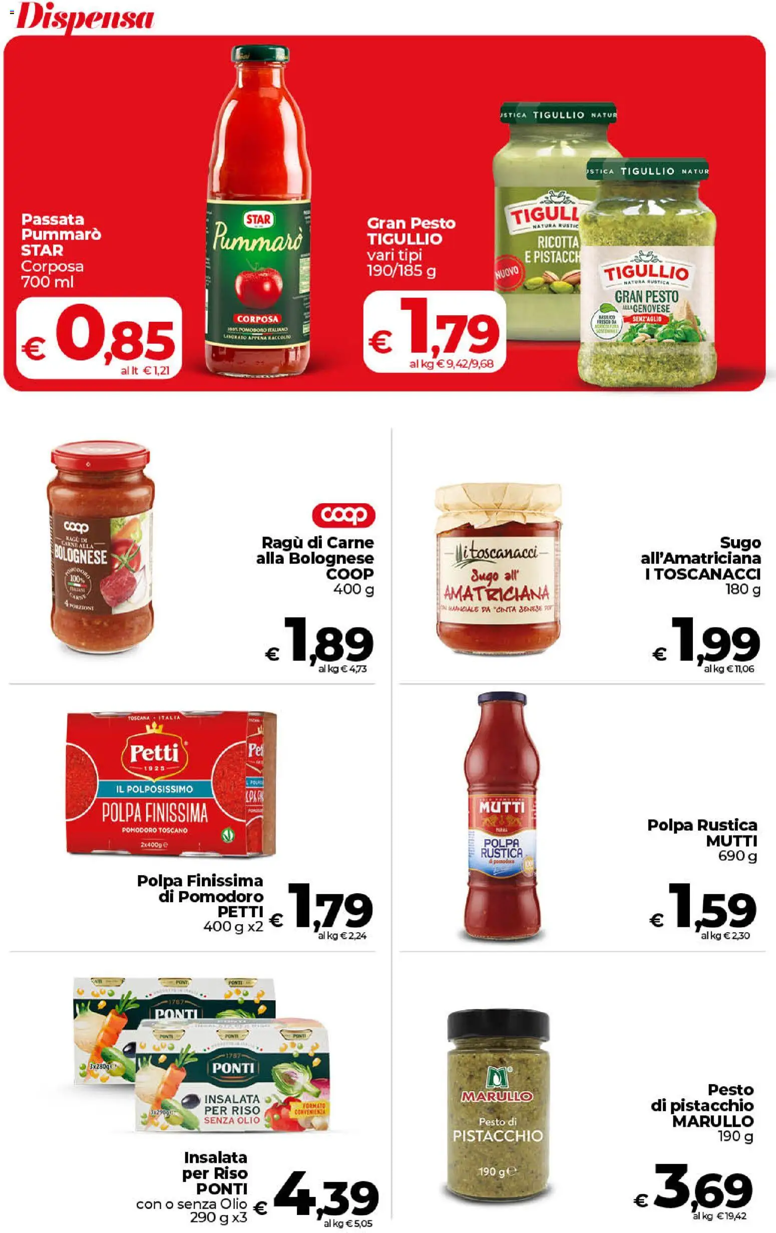 Volantino COOP del 17.04.2026 | Pagina: 21 | Prodotti: Riso, Insalata, Ricotta, Sugo