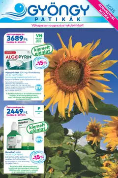 Gyöngy Patikák Akciós újság - amely érvényes a következő dátumtól: 01.08.2025