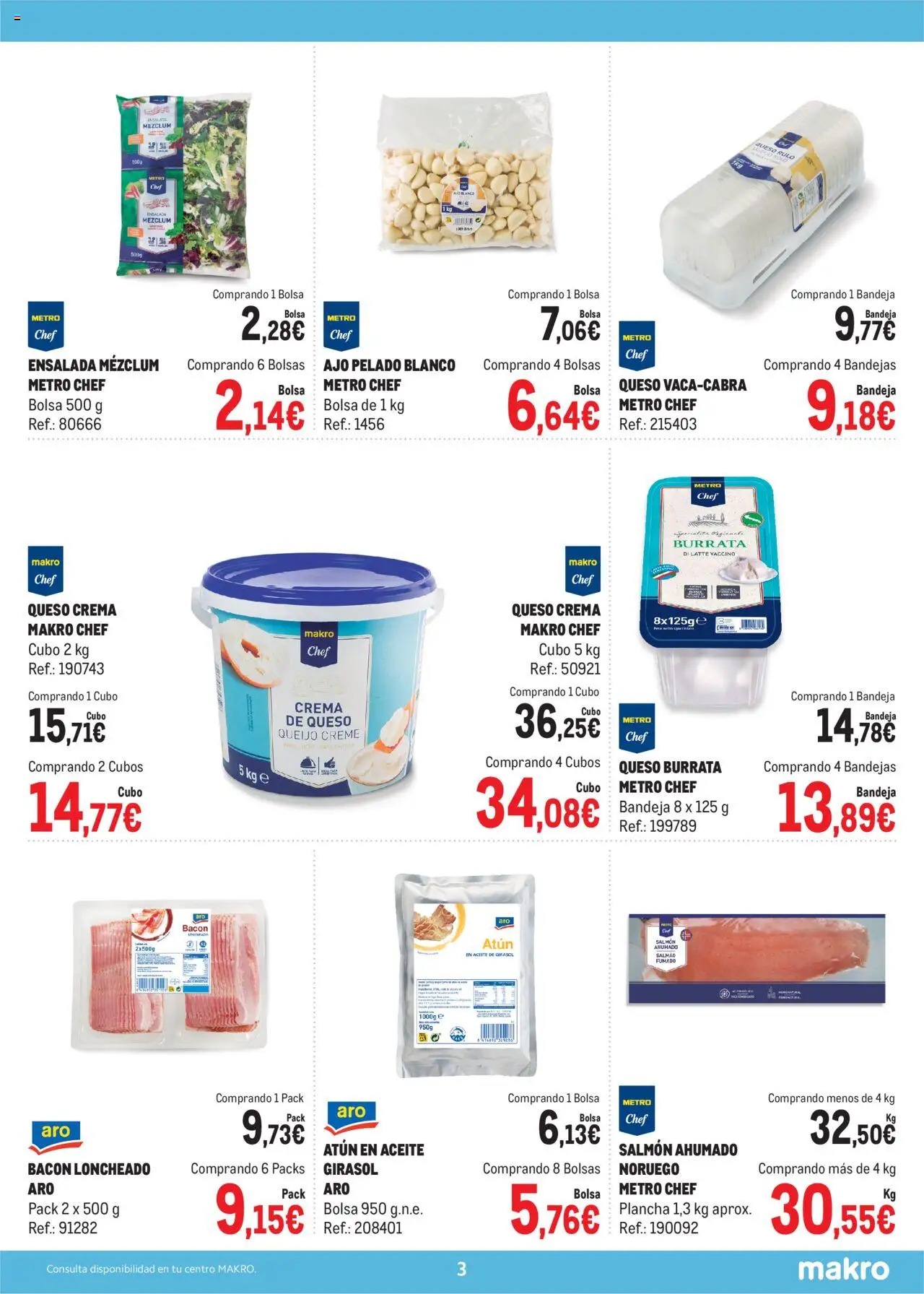 Makro - Imprescindibles Centro │ válido desde el 09.09.2025 | Página: 3 | Productos: Aceite de girasol, Bolsa, Salmón ahumado, Plancha