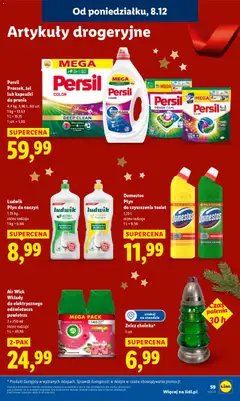 Pogląd oferty "Persil Proszek, żel lub kapsułki do prania, 4,4 kg, 3,96 L, 60 szt." - ważna od 08.12.2025 | Strona: 67 | Produkty: Persil, Cleaner, Domestos, Detergent