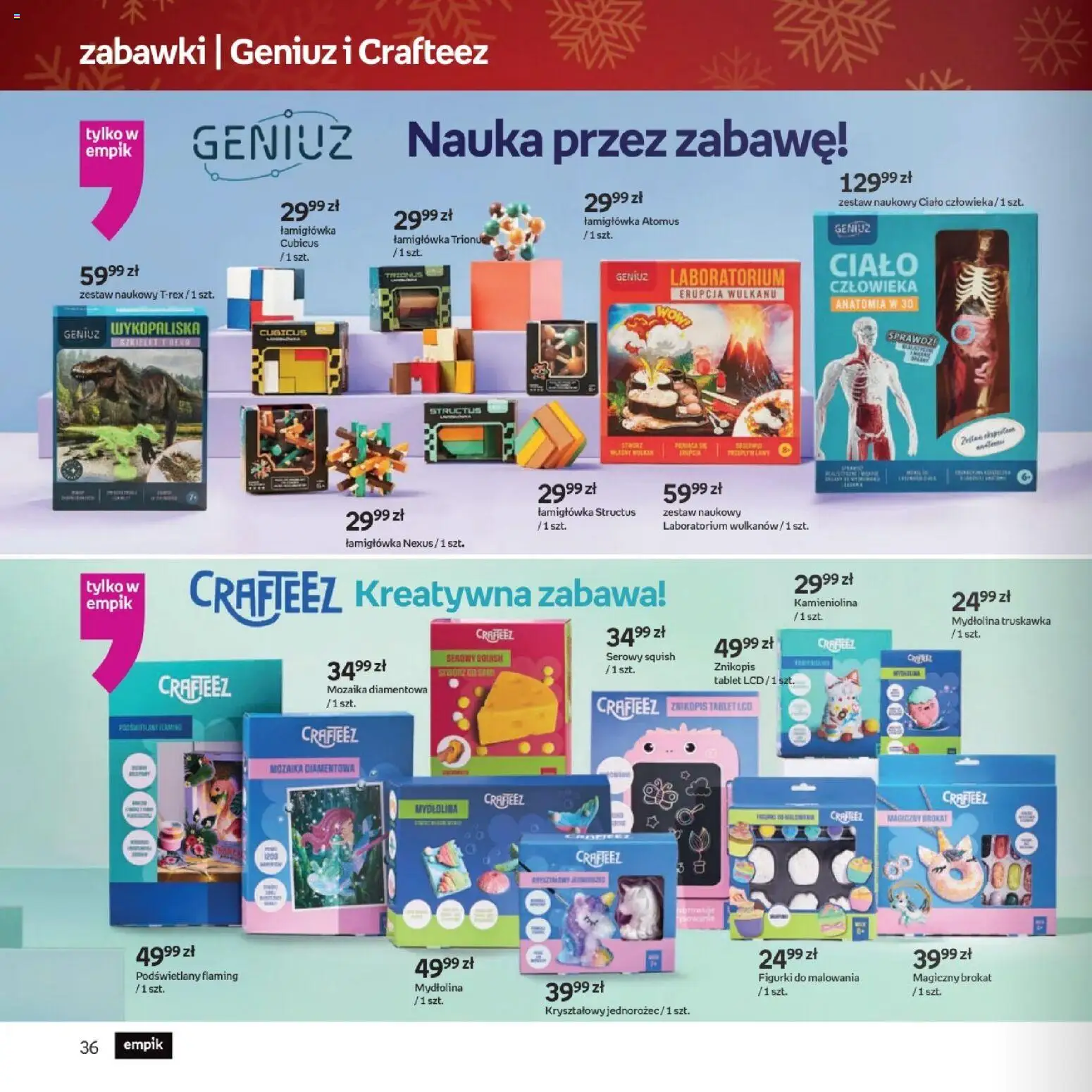Empik promocje - Xmas Zabawki od 26.11.2025 | Strona: 36 | Produkty: Tablet, Jednorożec, Figurki