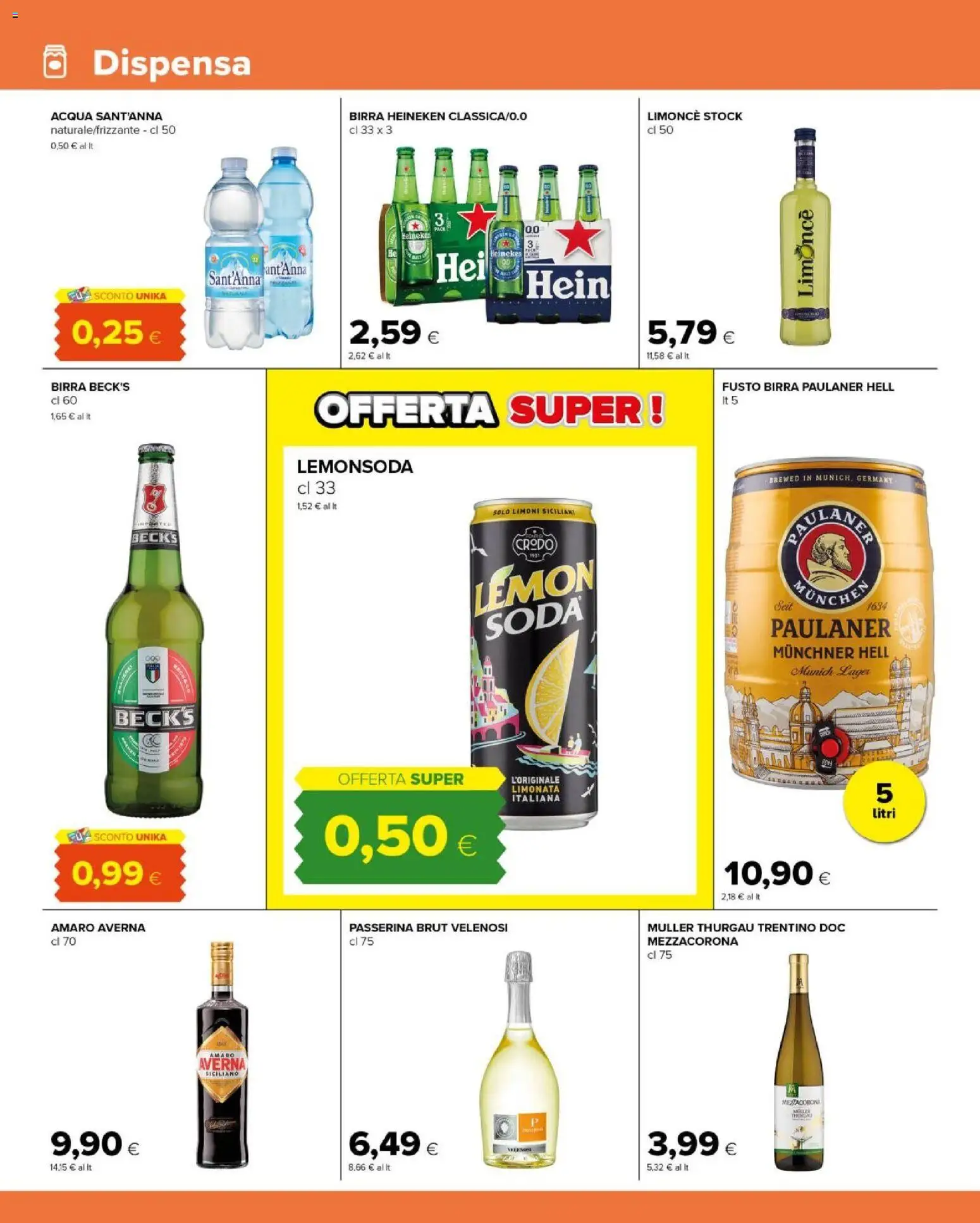 Volantino Tigre del 25.03.2026 | Pagina: 14 | Prodotti: Birra, Acqua, Heineken, Amaro