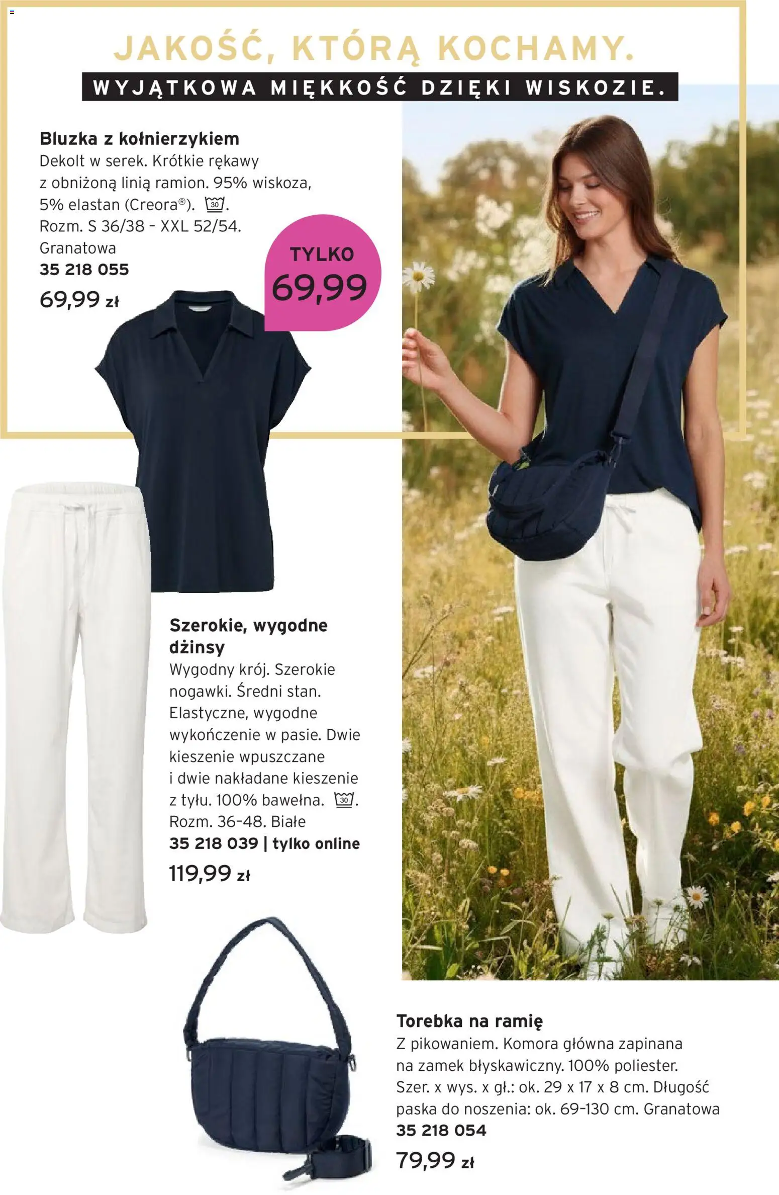 Tchibo promocje od 31.03.2026 | Strona: 10 | Produkty: Bluzka, Torebka, Dżinsy