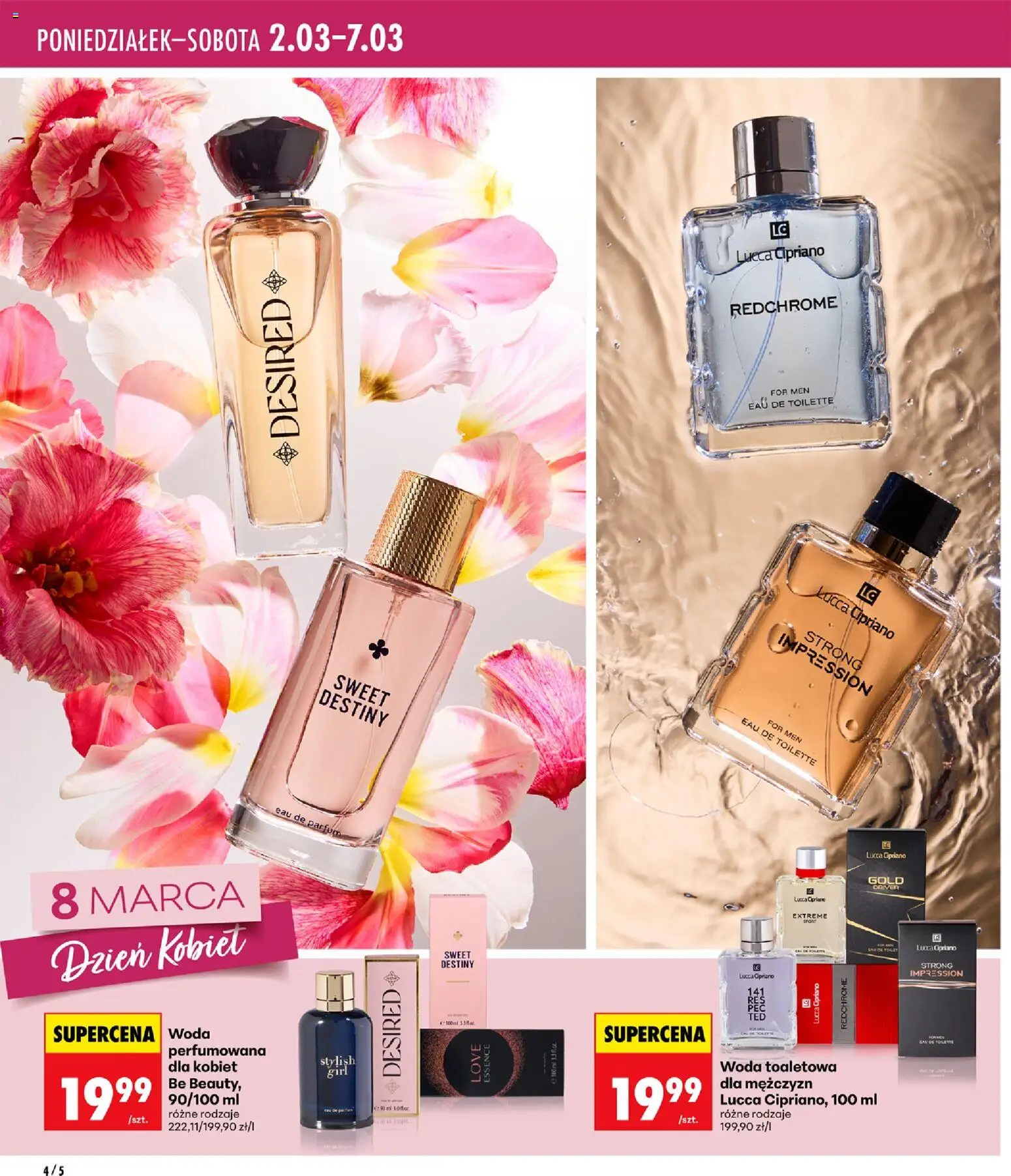 Biedronka gazetka - Twoje piękne strony od 26.02.2026 | Strona: 4 | Produkty: Woda toaletowa, Be beauty, Woda