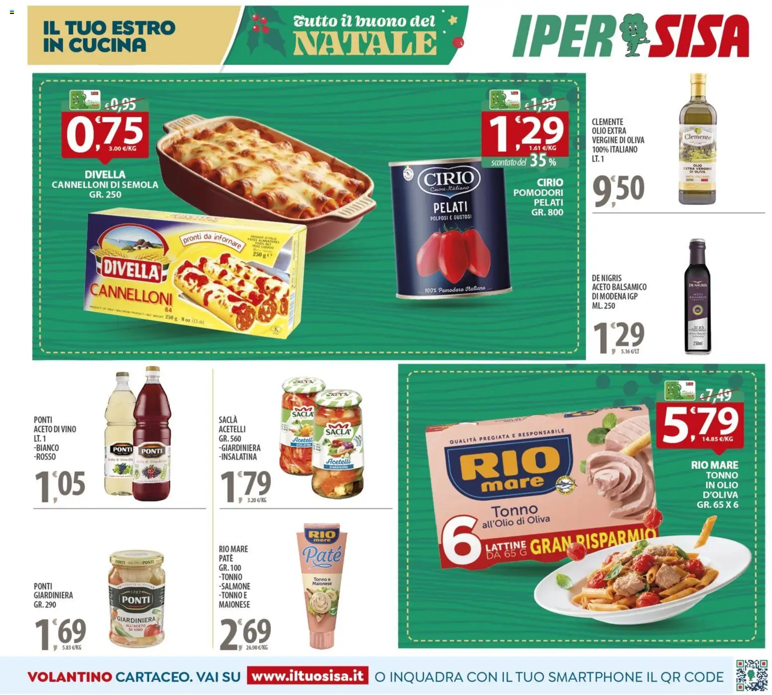 Volantino SISA del 16.12.2025 | Pagina: 15 | Prodotti: Paté, Maionese, Aceto, Olio extra vergine