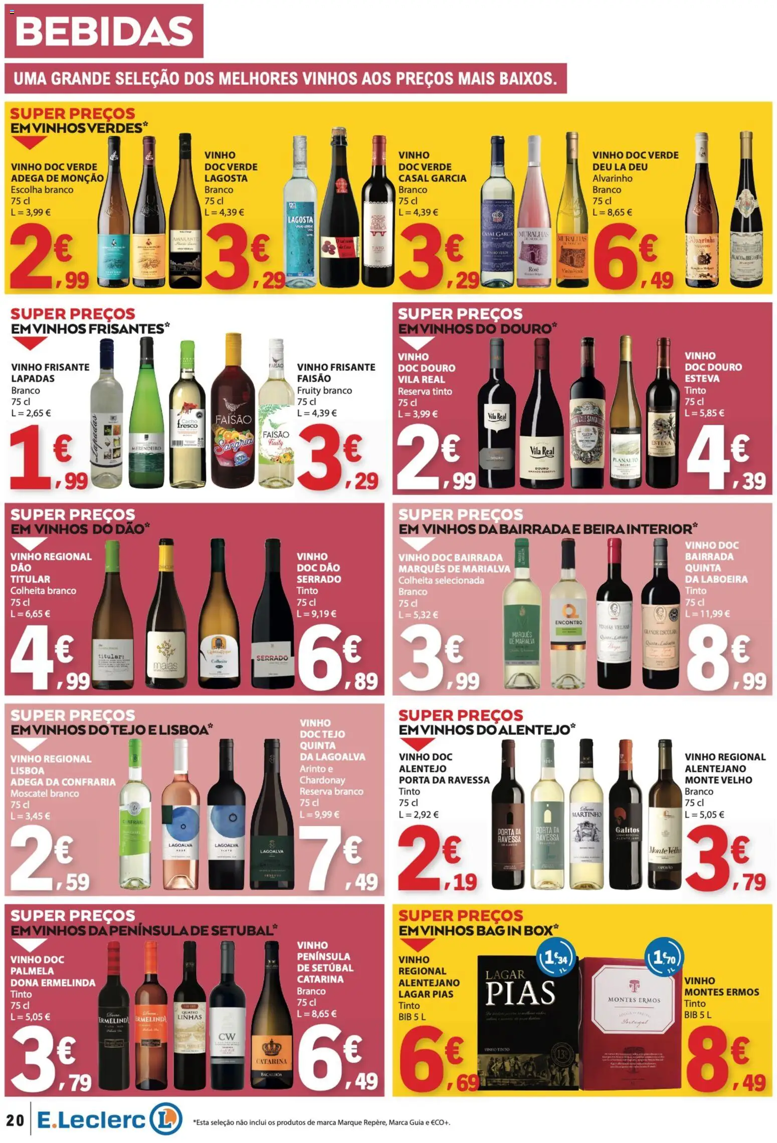 E.Leclerc folheto │ válido de 23.04.2026 | Página: 20 | Produtos: Porta, Lagosta, Vinho, Vinho tinto