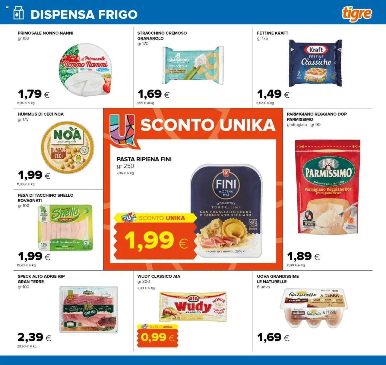 Volantino Tigre del 25.09.2025 | Pagina: 7 | Prodotti: Hummus, Stracchino, Parmigiano reggiano, Terra
