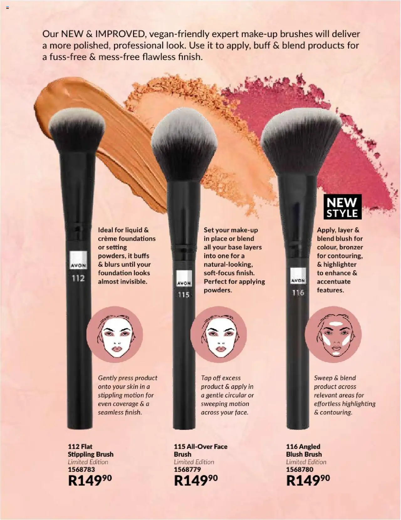 AVON Catalogue  │ valid from 01.08.2025 | Page: 65 | Products: Press, Bronzer, Brush, Makeup brushes