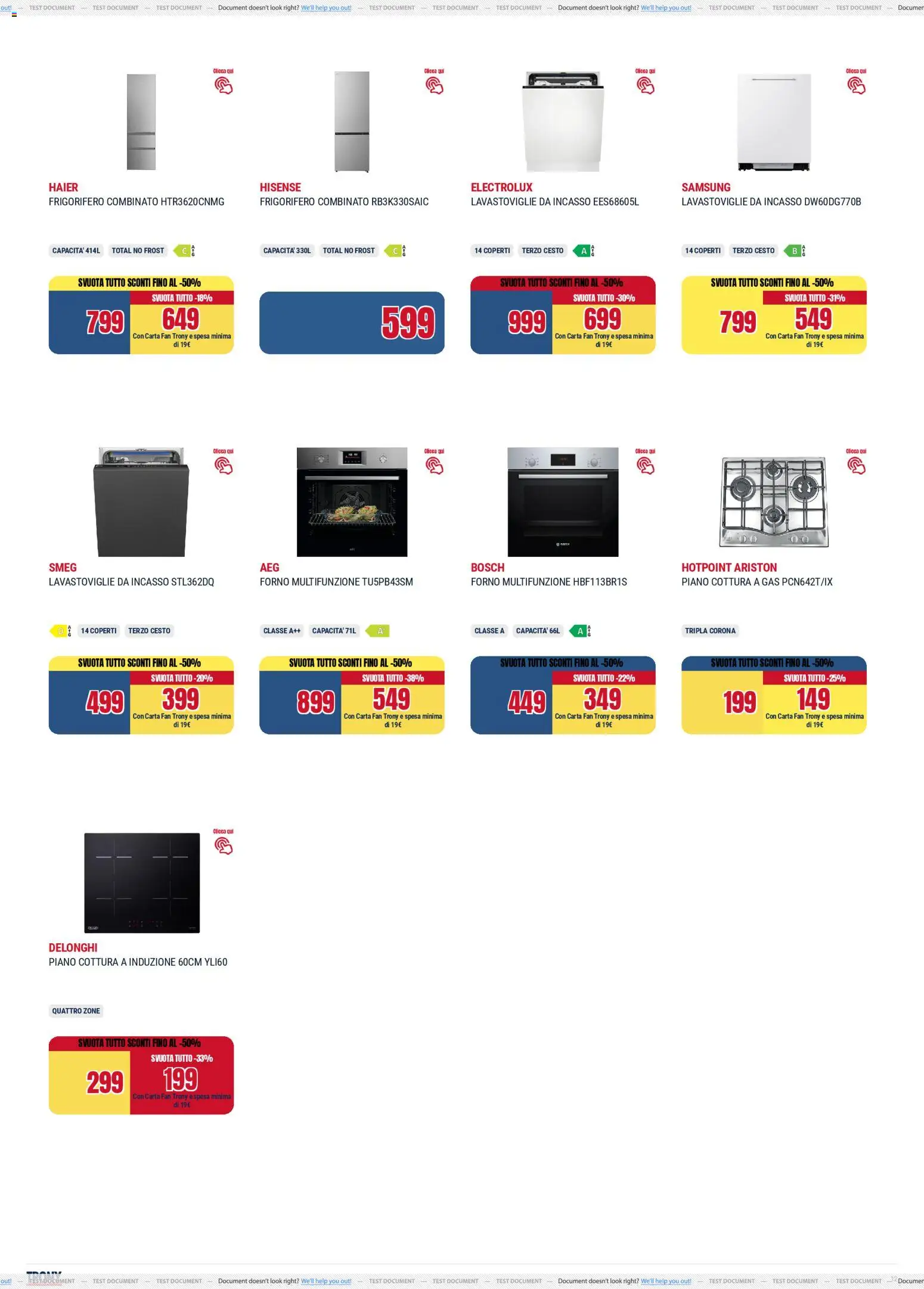 Volantino Trony del 15.01.2026 | Pagina: 12 | Prodotti: Lavastoviglie da incasso, Forno, Fan, Samsung