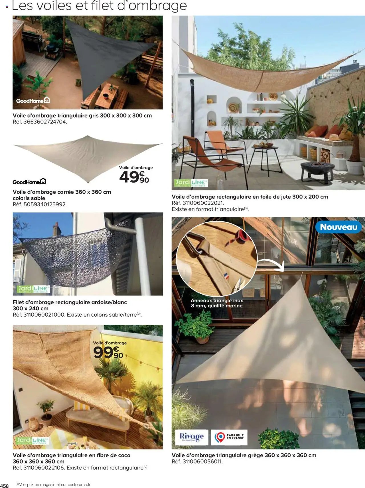 {H1} | Page: 458 | Produits: Voile d'ombrage