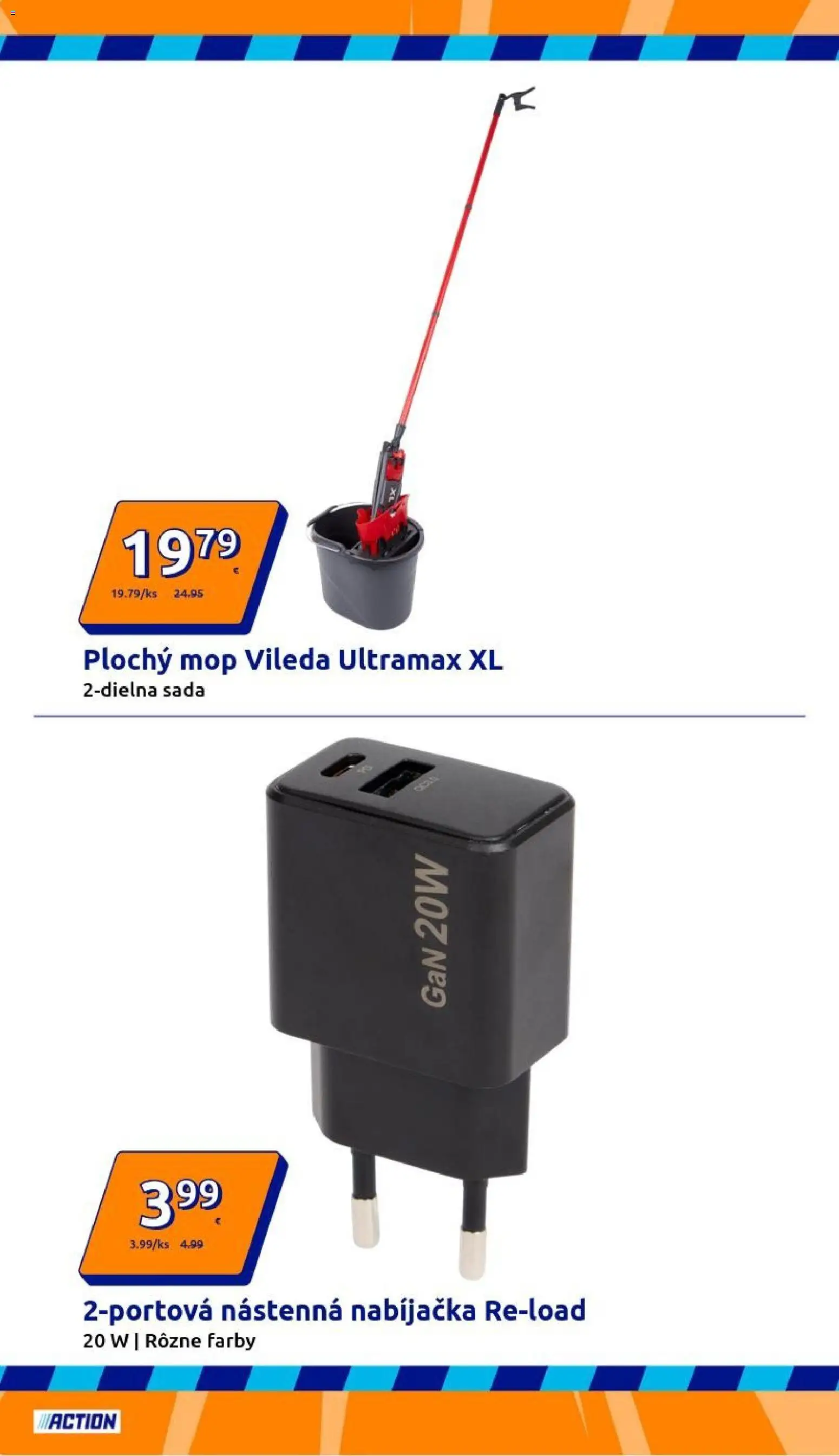 Nové Action akcie – leták je platný od 07.01.2026 | Strana: 16 | Produkty: Nabíjačka, Mop