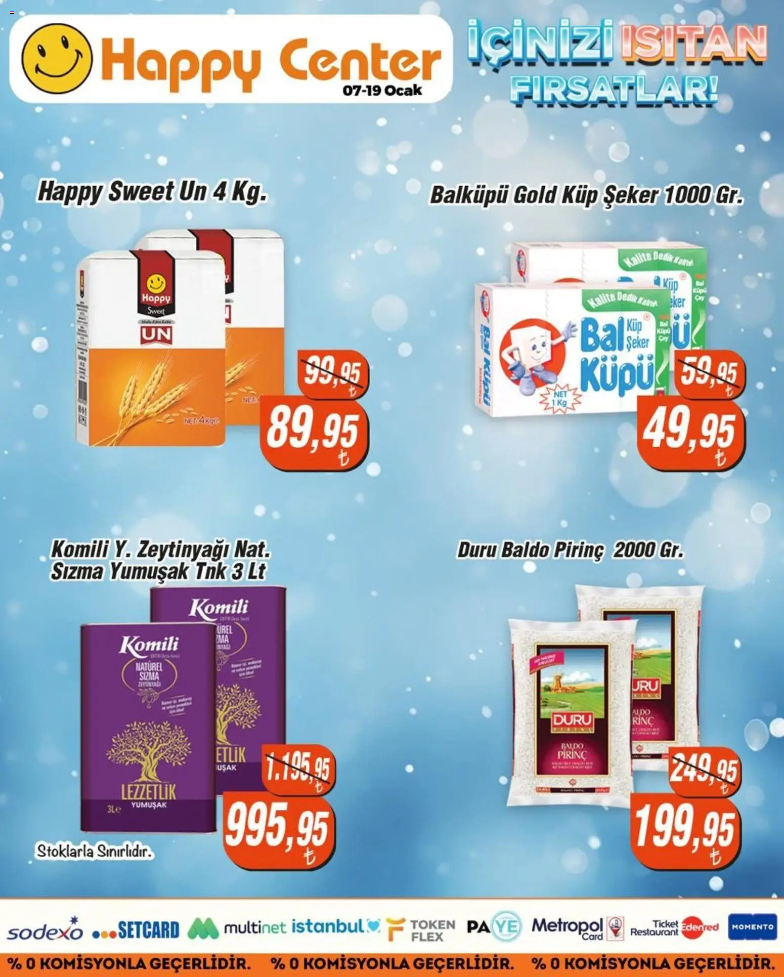 Happy Center Katalog - 07.01.2026 tarihinden itibaren geçerlidir | Sayfa: 3 | Ürünler: Pirinç, Şeker, Küp şeker, Ocak