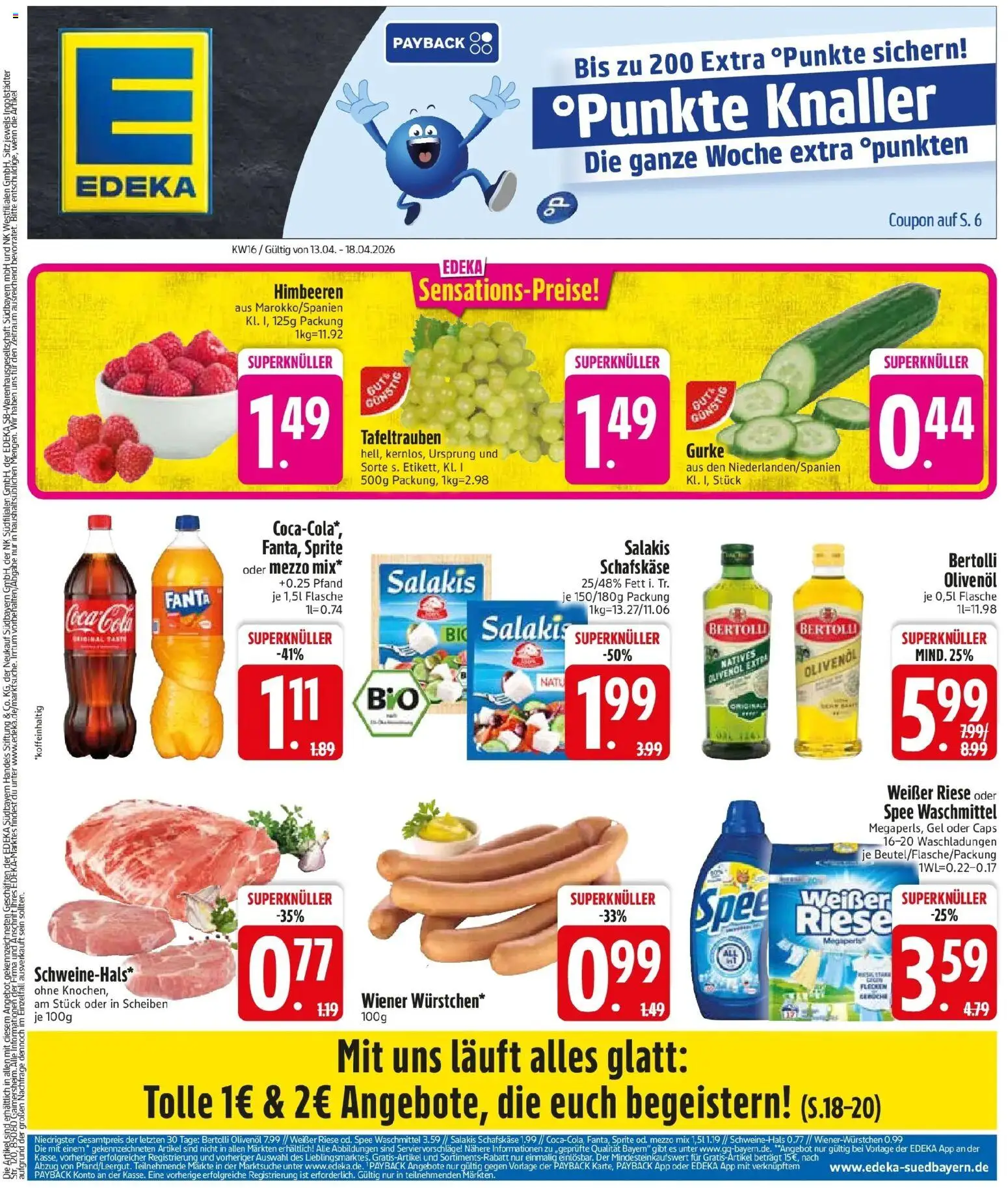 Edeka prospekt Garching	 – gültig ab 13.04.2026 | Seite: 3 | Produkte: Fanta, Sprite, Bertolli olivenol, Waschmittel