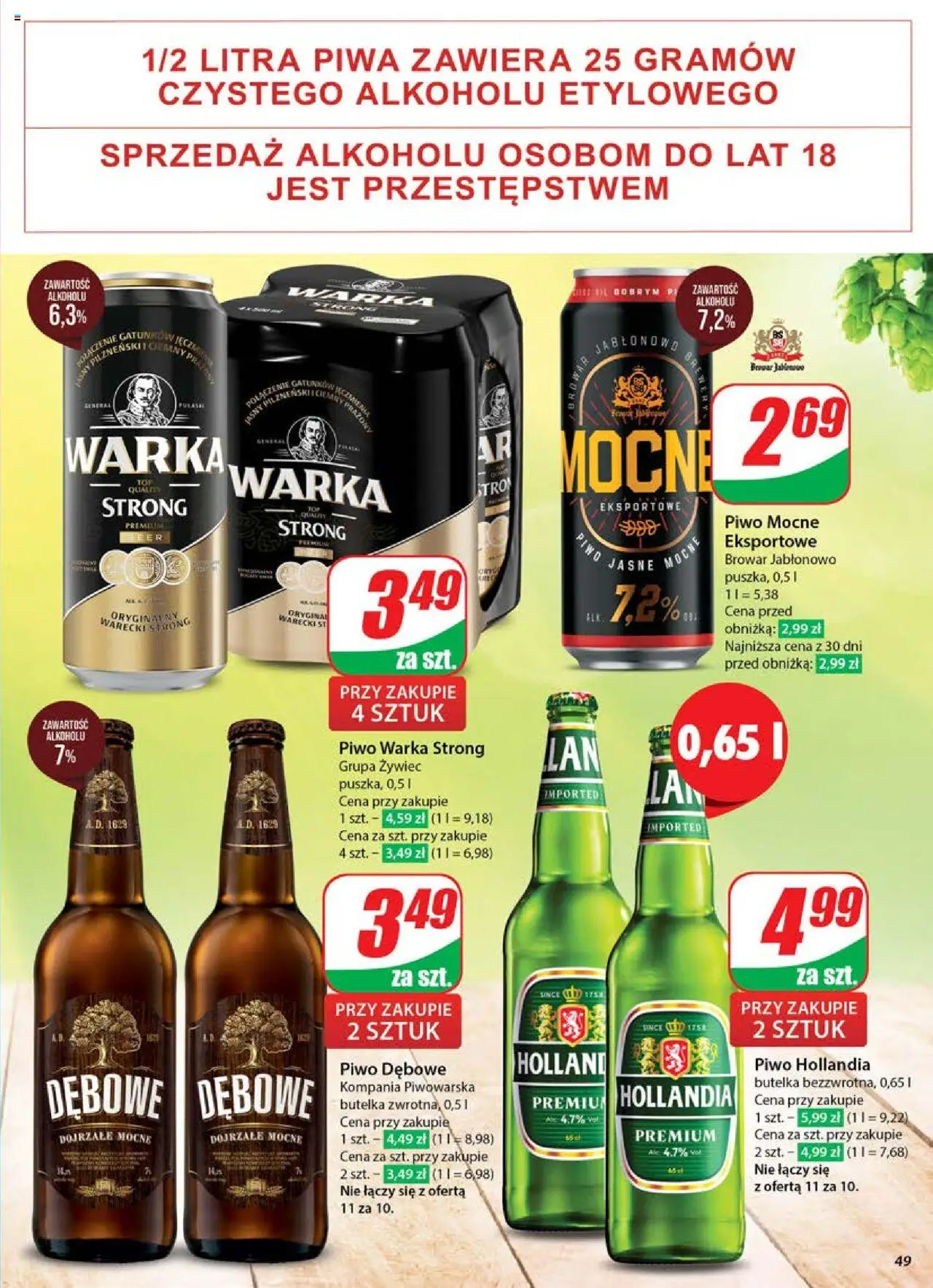 Dino Gazetka od 04.06.2025 | Strona: 49 | Produkty: Warka, Piwo Warka, Piwo