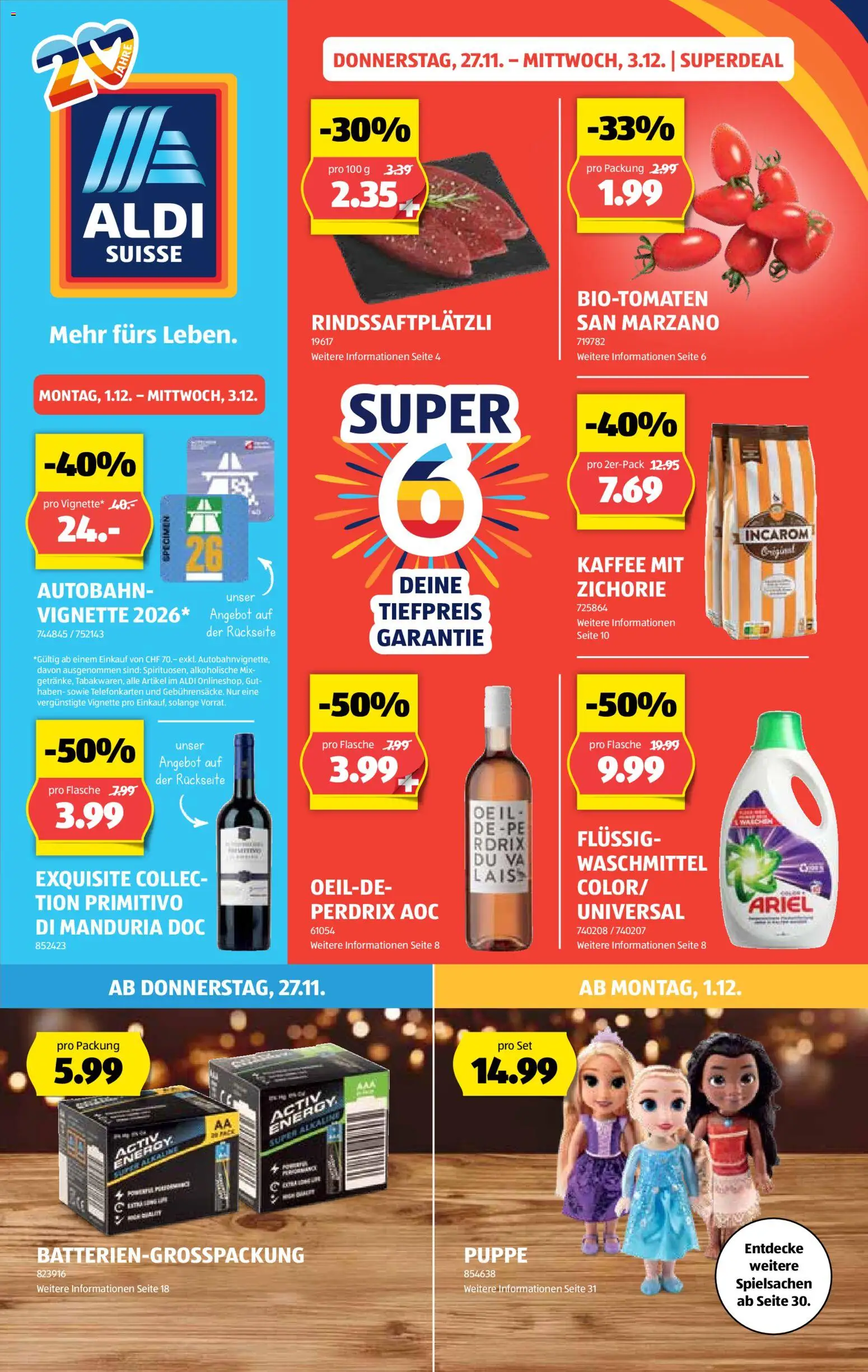 Aldi - Black Friday – gültig ab 27.11.2025 | Seite: 1 | Produkte: Waschmittel, Kaffee