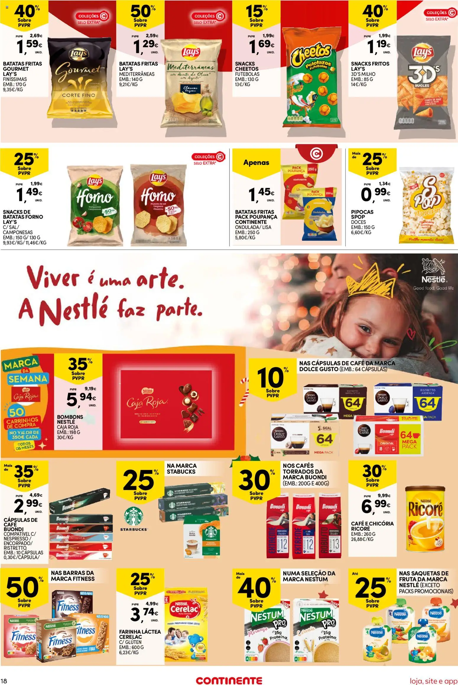 Continente Semanal Continente Bom Dia │ válido de 16.12.2025 | Página: 18 | Produtos: Cafe buondi, Nestlé, Dolce gusto, Proteina
