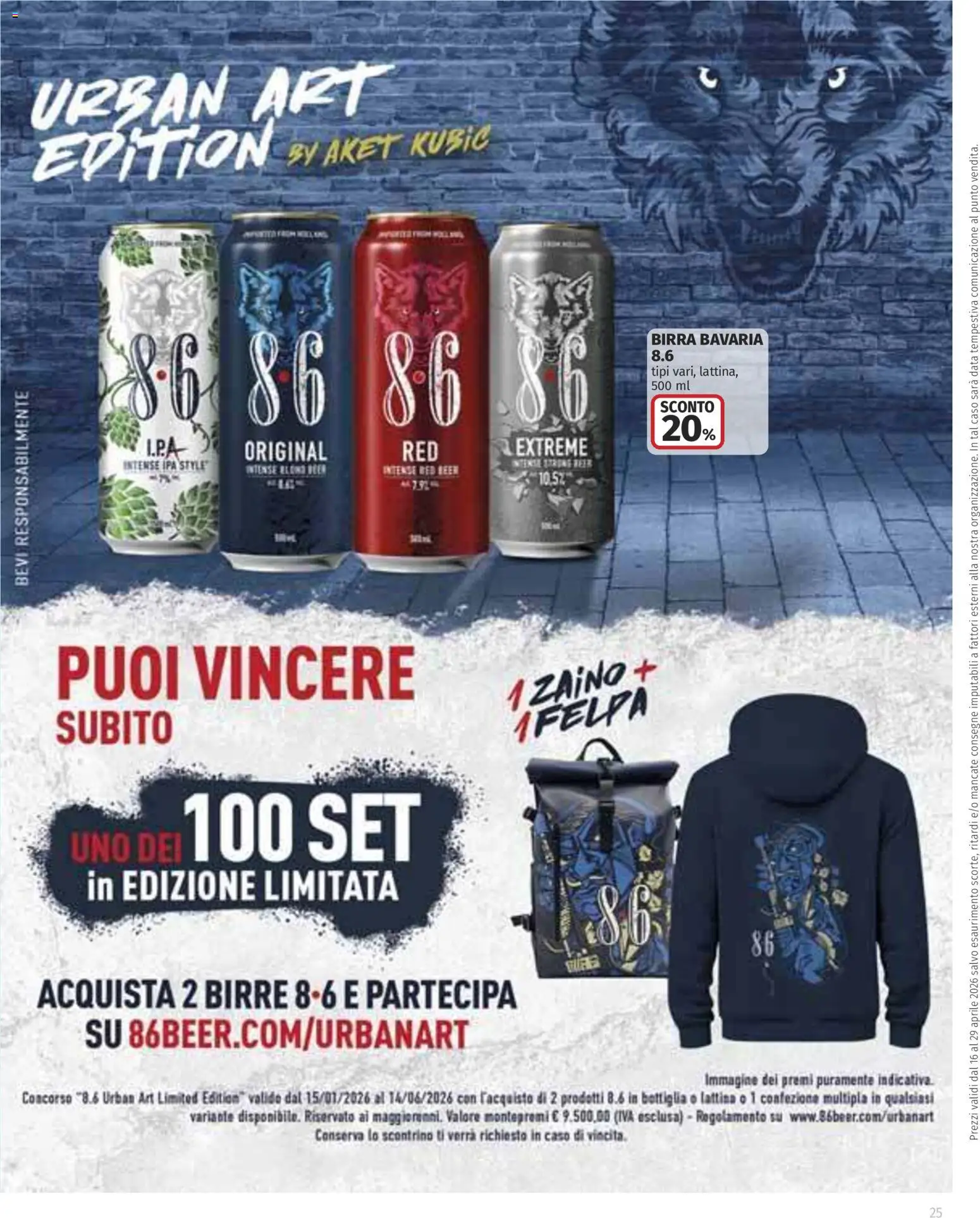 Volantino COOP del 16.04.2026 | Pagina: 25 | Prodotti: Birra, Zaino, Data, Bottiglia