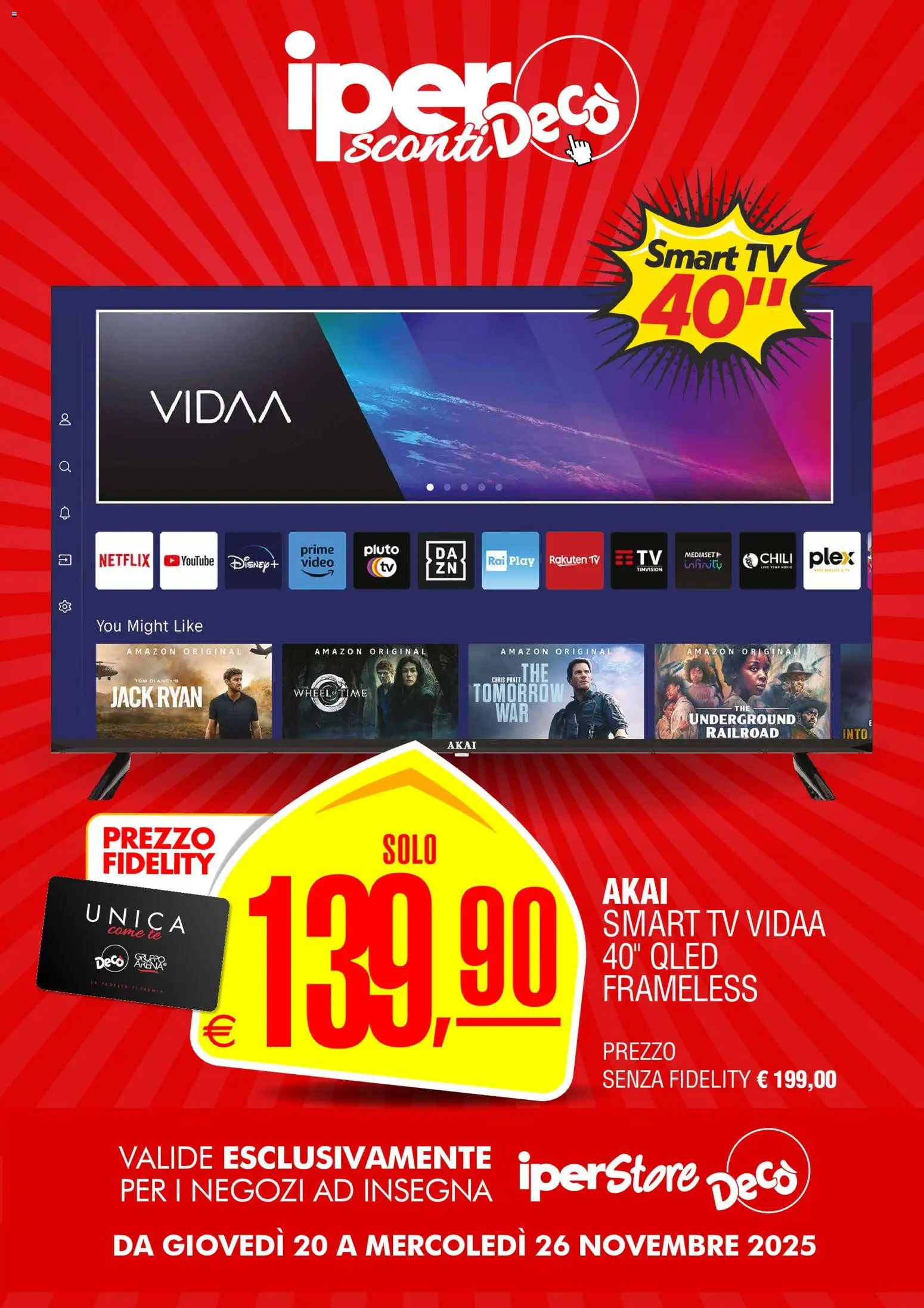 Volantino Decò del 20.11.2025 | Pagina: 12 | Prodotti: Tè, smart TV, TV, Video