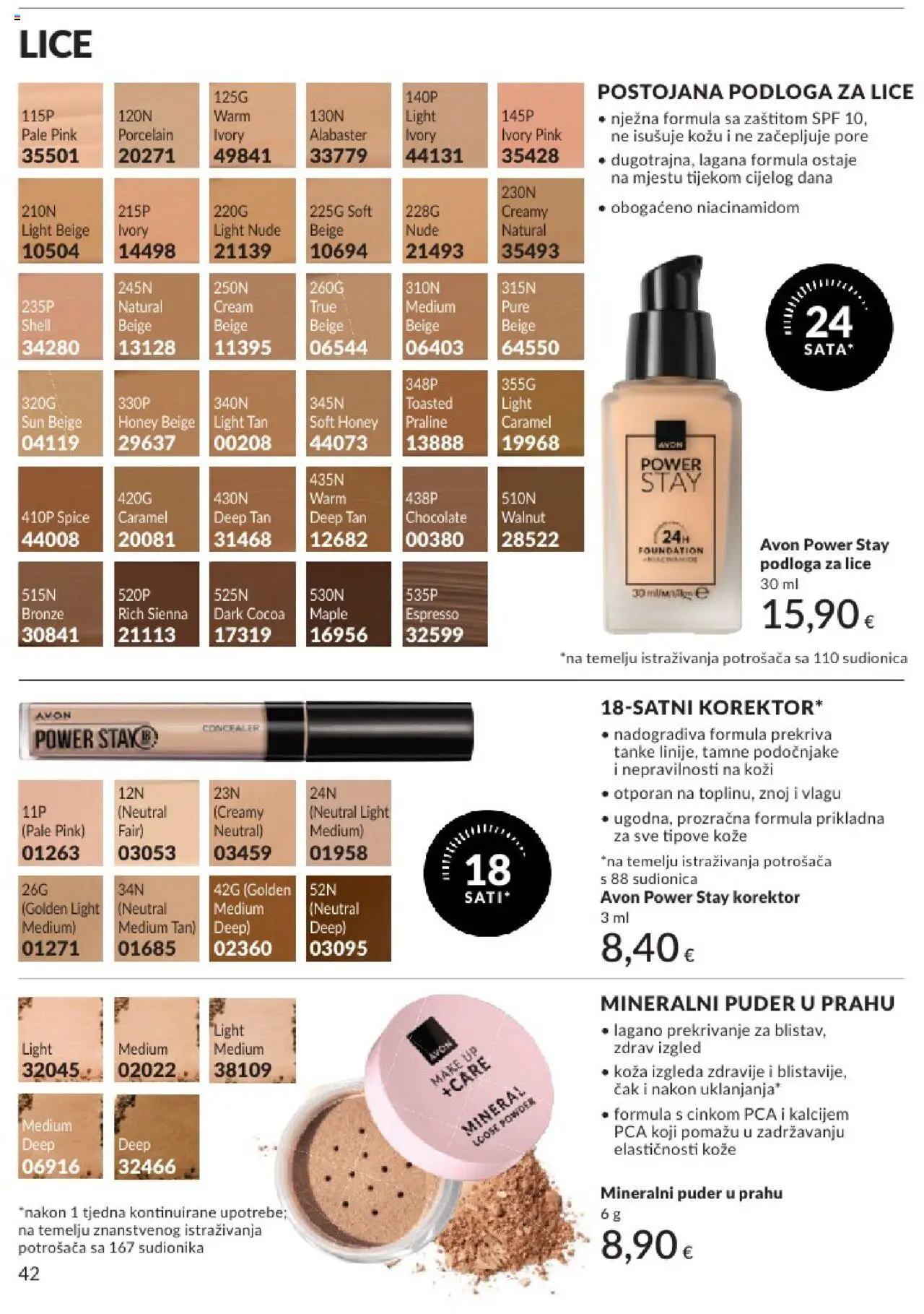 Avon katalog | vrijedi od 31.05.2025 | Stranica: 42 | Proizvodi: Praline, Concealer, Puder, Korektor