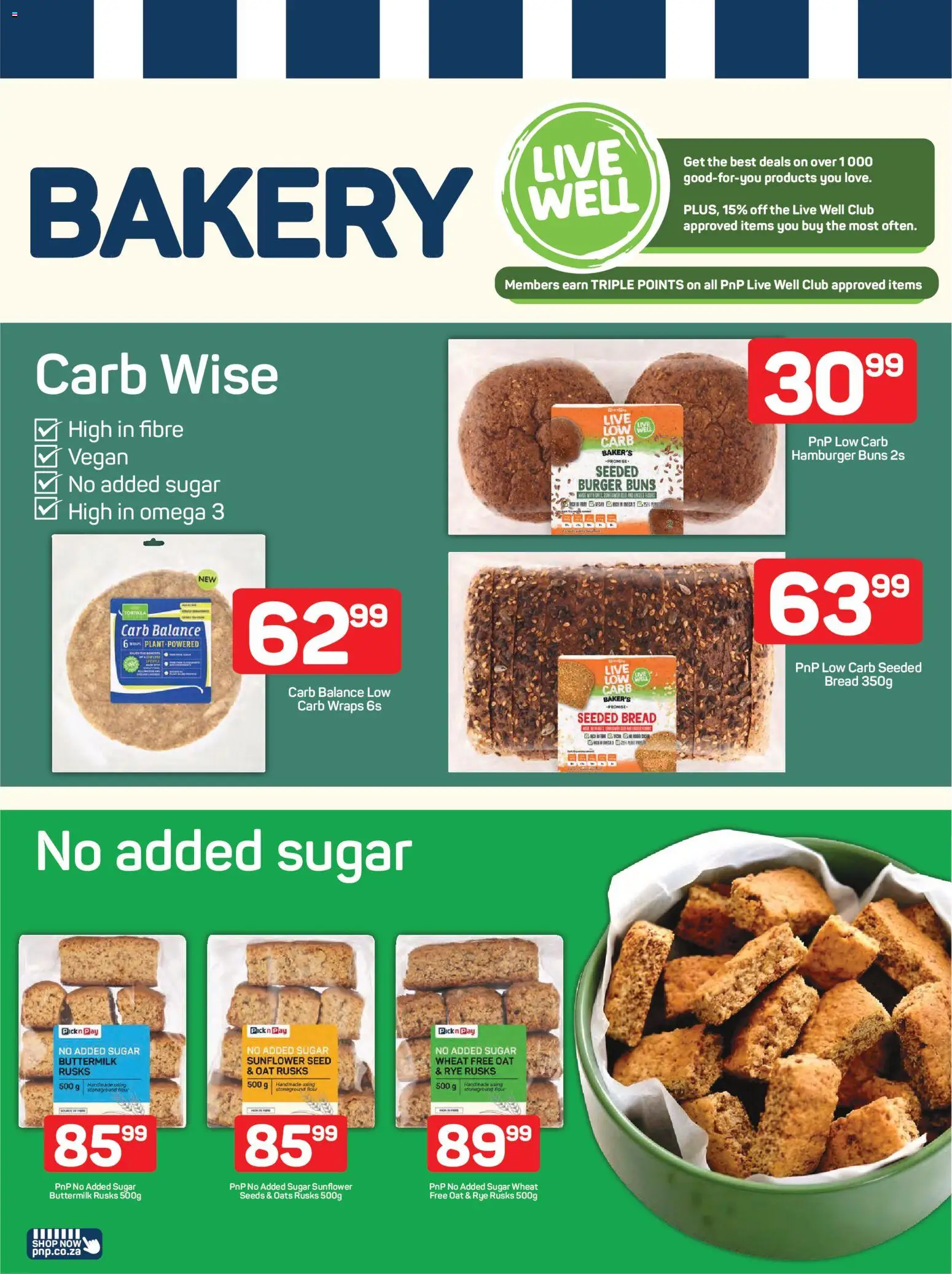 New Pick n Pay catalogue – valid from 20.04.2026 | Page: 5 | Products: Bakery, Buns, Bread, Rusks