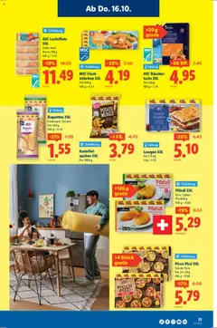 Lidl Aktionen ab 16.10.2025 gültig | Seite: 13 | Produkte: Baguette, Käse, Lachs, Salami