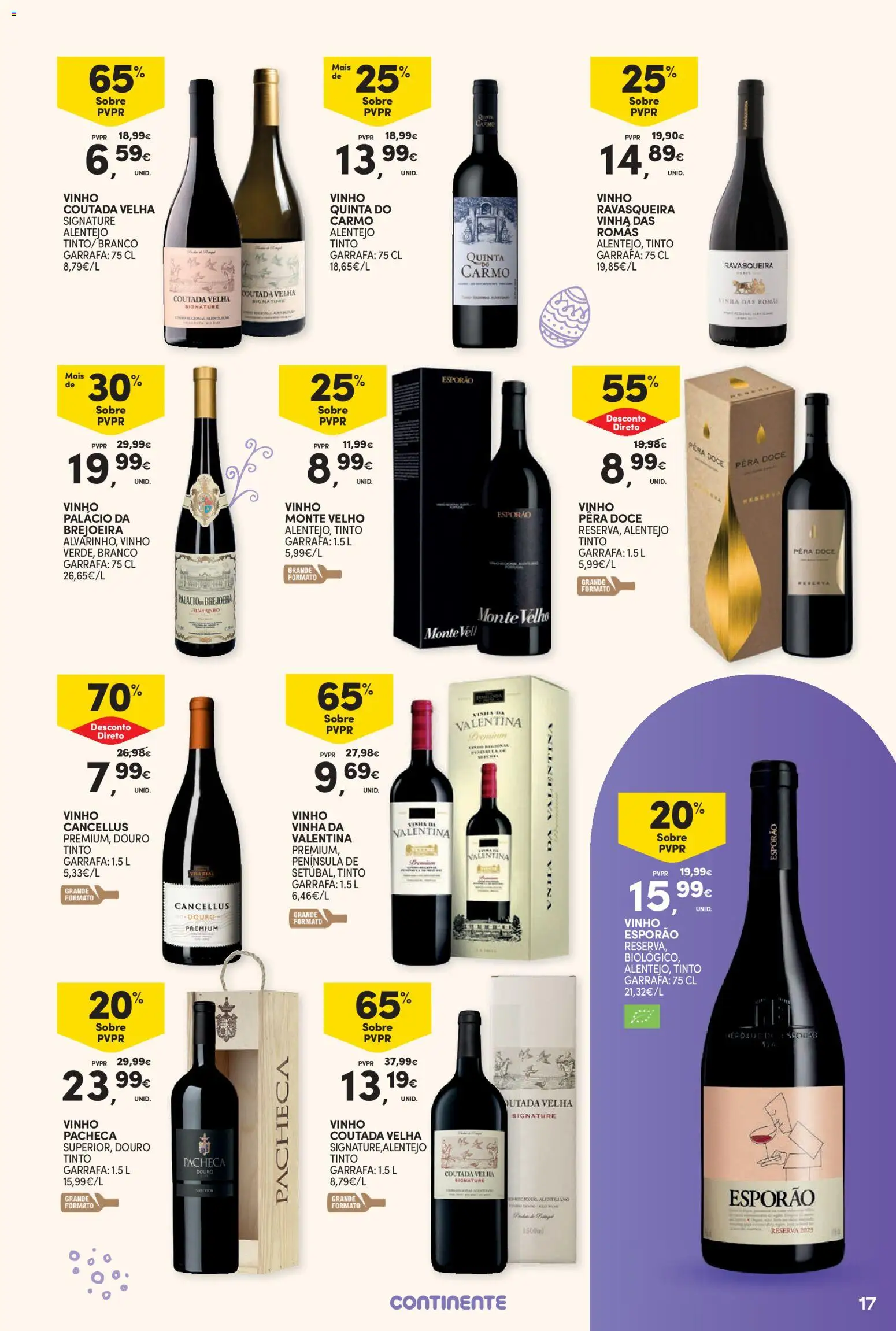 Continente - Nesta Páscoa, alimente a tradição │ válido de 17.03.2026 | Página: 17 | Produtos: Pera doce vinho, Vinho