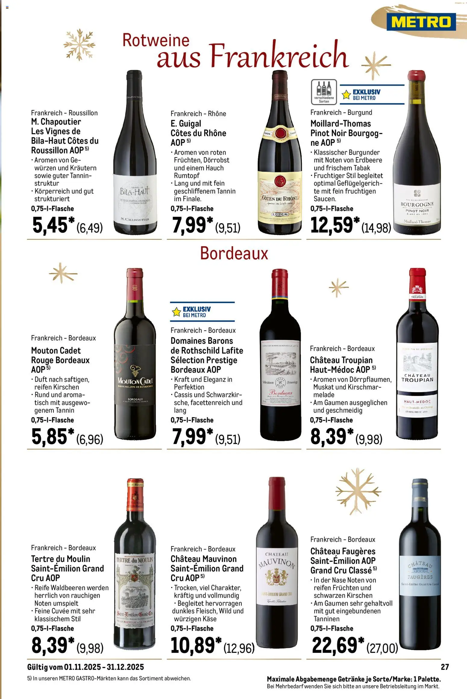 Metro Saisonkatalog Festliche Momente – gültig ab 01.11.2025 | Seite: 27 | Produkte: Käse, Tisch, Rouge, Kirschen