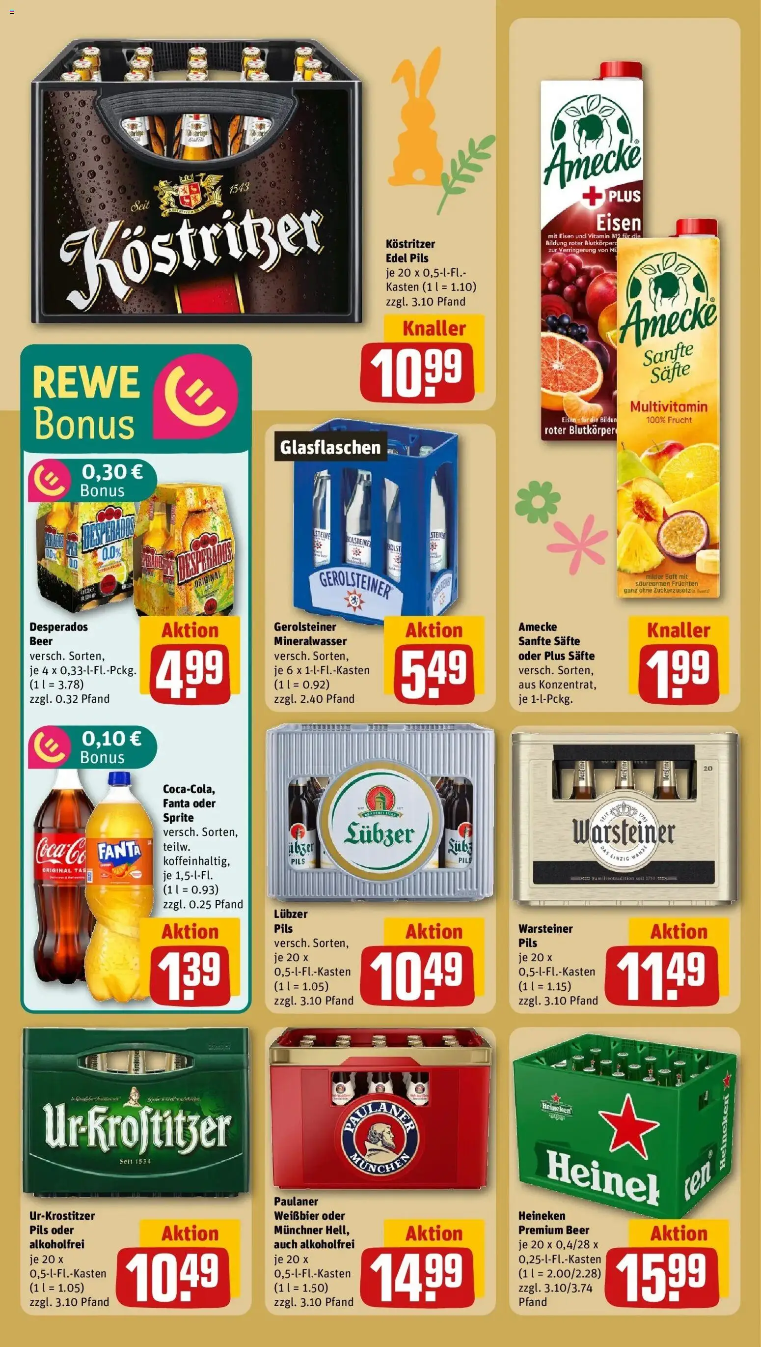 Rewe Prospekt Gera / Bieblach	 – gültig ab 15.03.2026 | Seite: 20 | Produkte: Fanta, Sprite, Kostritzer, Gerolsteiner